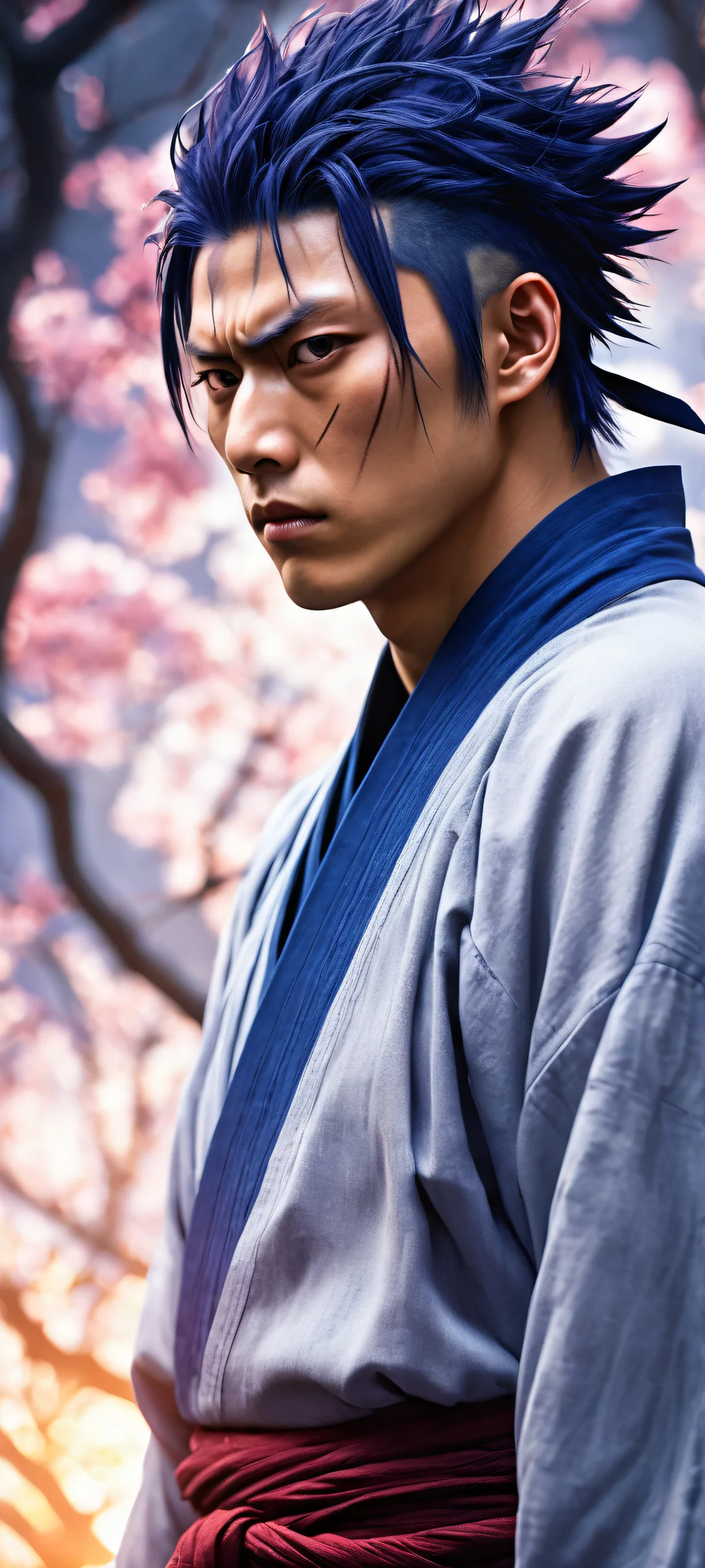 A stunning portrait of Yuta Okkotsu from Jujutsu Kaisen, showcasing his intense battle with cursed energy coursing through his veins. iPhone や Android のホーム画面に最適.