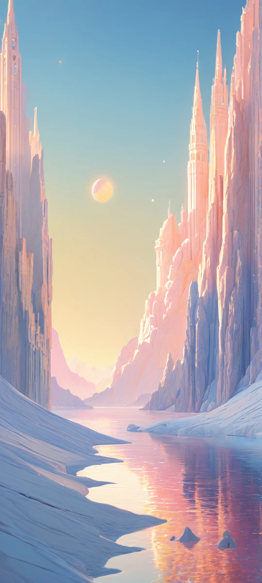 Mesmerizing optical prism artwork for iPhone/Android wallpapers, refracting light into stunning patterns and colors.