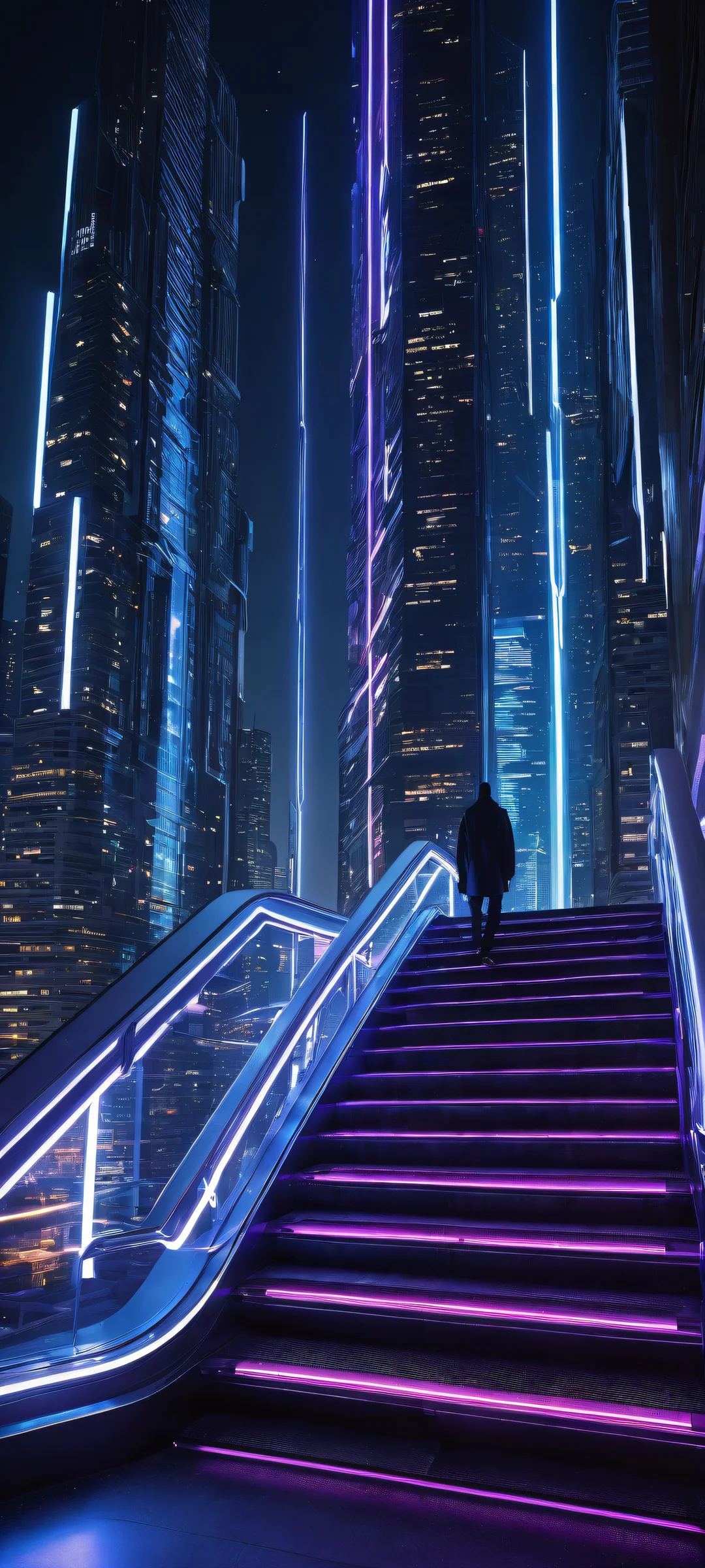 A stunning digital artwork of Osiris Reborn set against a futuristic cityscape, perfectly optimized for iPhone, Samsung Galaxy, and Android home screens.