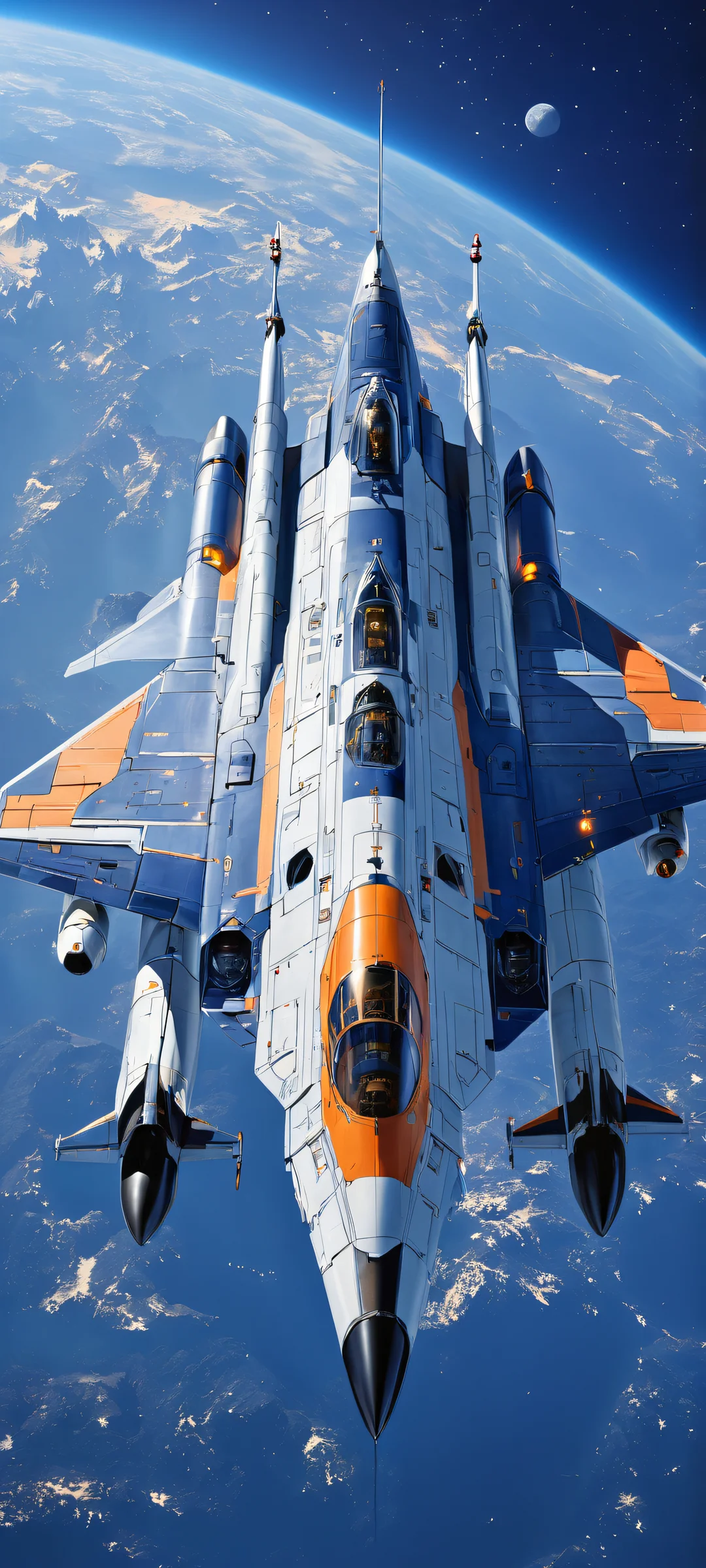 A stunning vertical portrait artwork of the Outlaw Star's cockpit on a vintage-style map, perfectly optimized for iPhone and Android home screens.