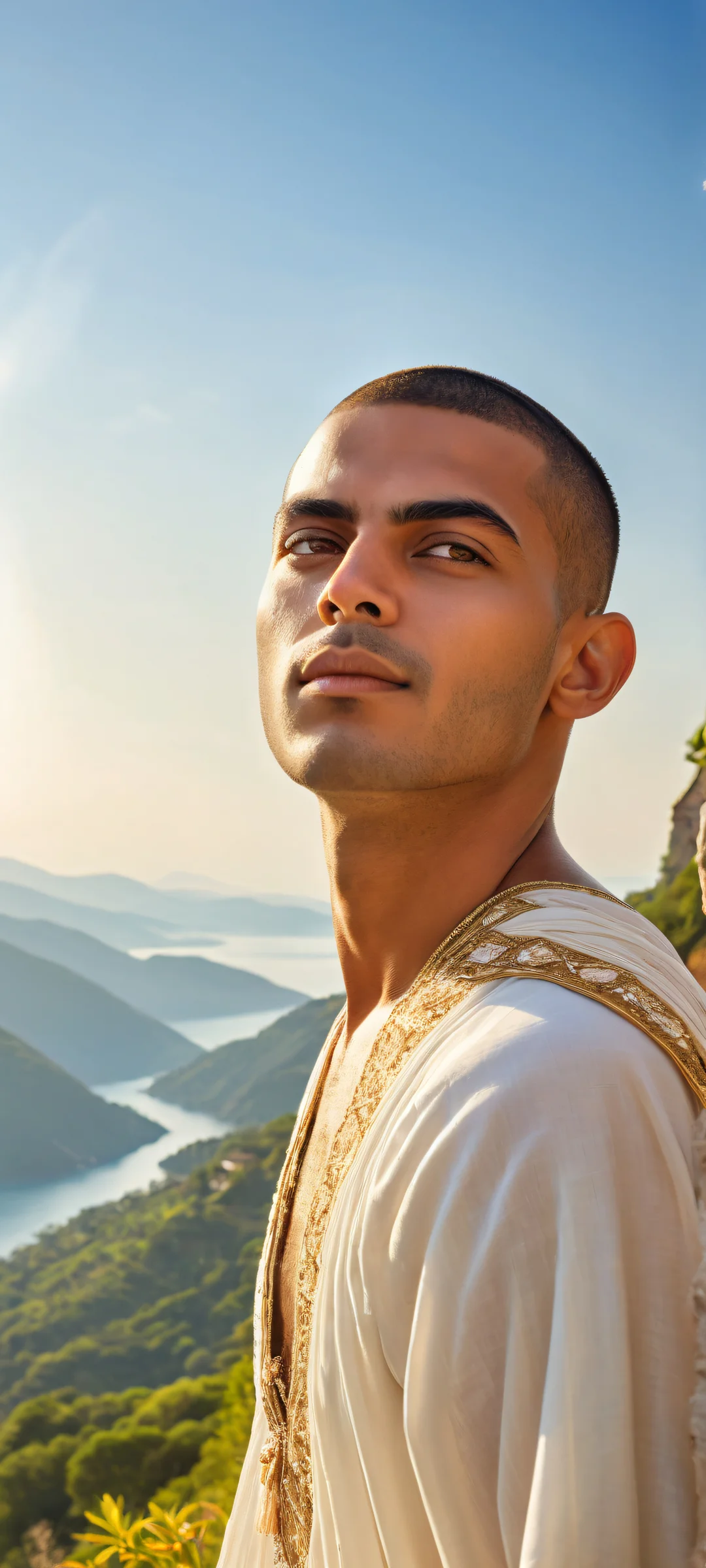 iPhone/Android users will love this stunning portrait of Pepe in a peaceful meditation pose, surrounded by serene landscapes and idyllic hills.