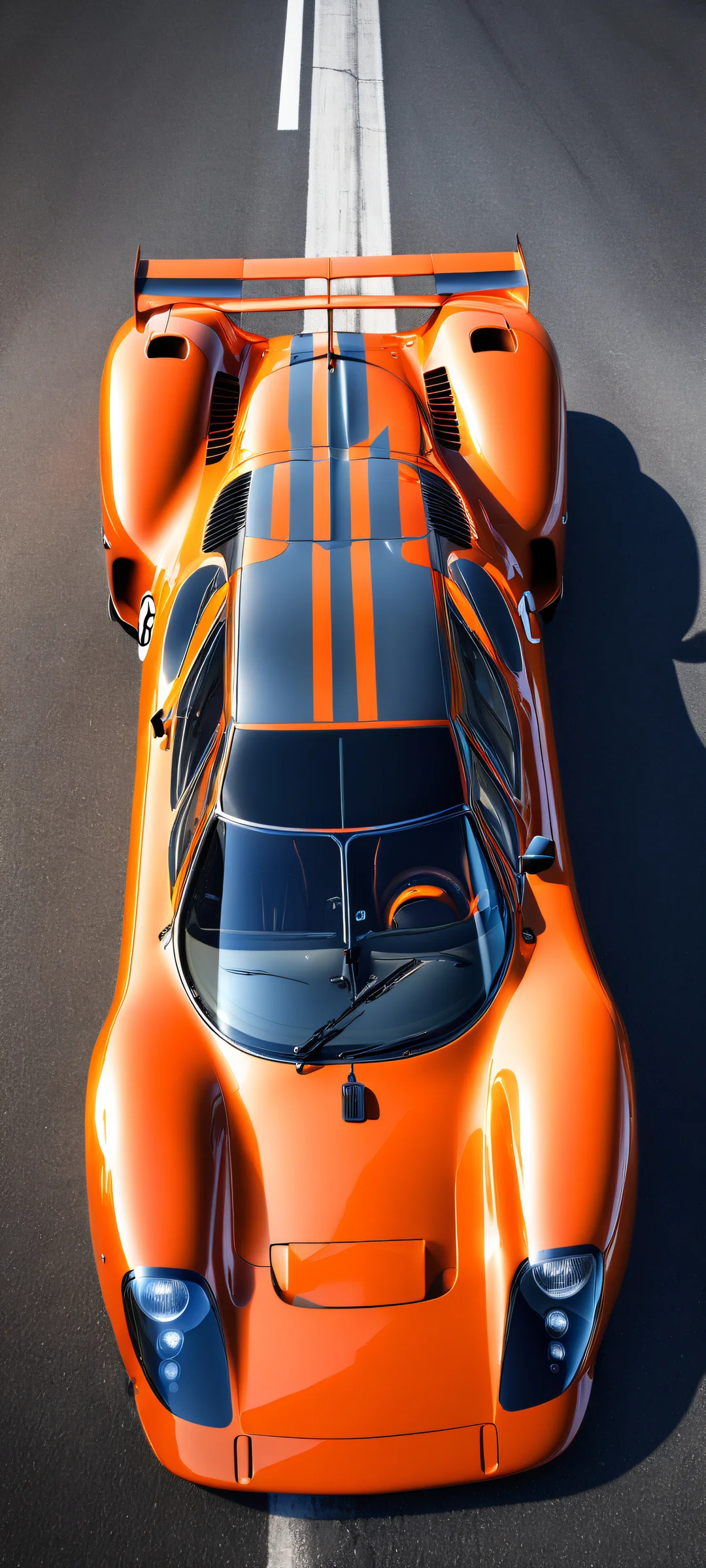 A stunning digital artwork of Porsche 917K placed on iPhone/Android home screen, perfect for showcasing its sleek design and intricate engine components.