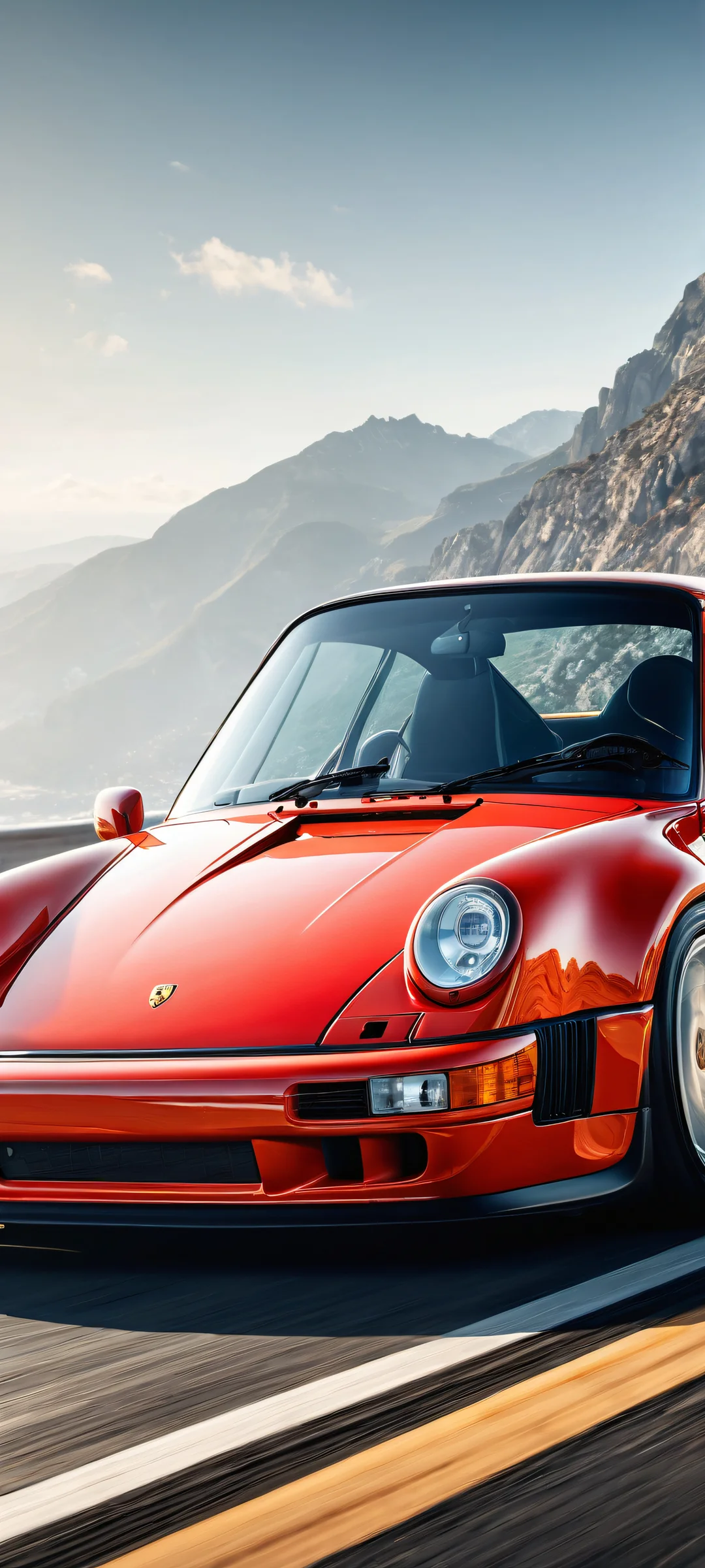 Breathtaking vertical portrait artwork of Porsche 963 RSP on iPhone/Android, showcasing intricate micro-details and ethereal lighting.