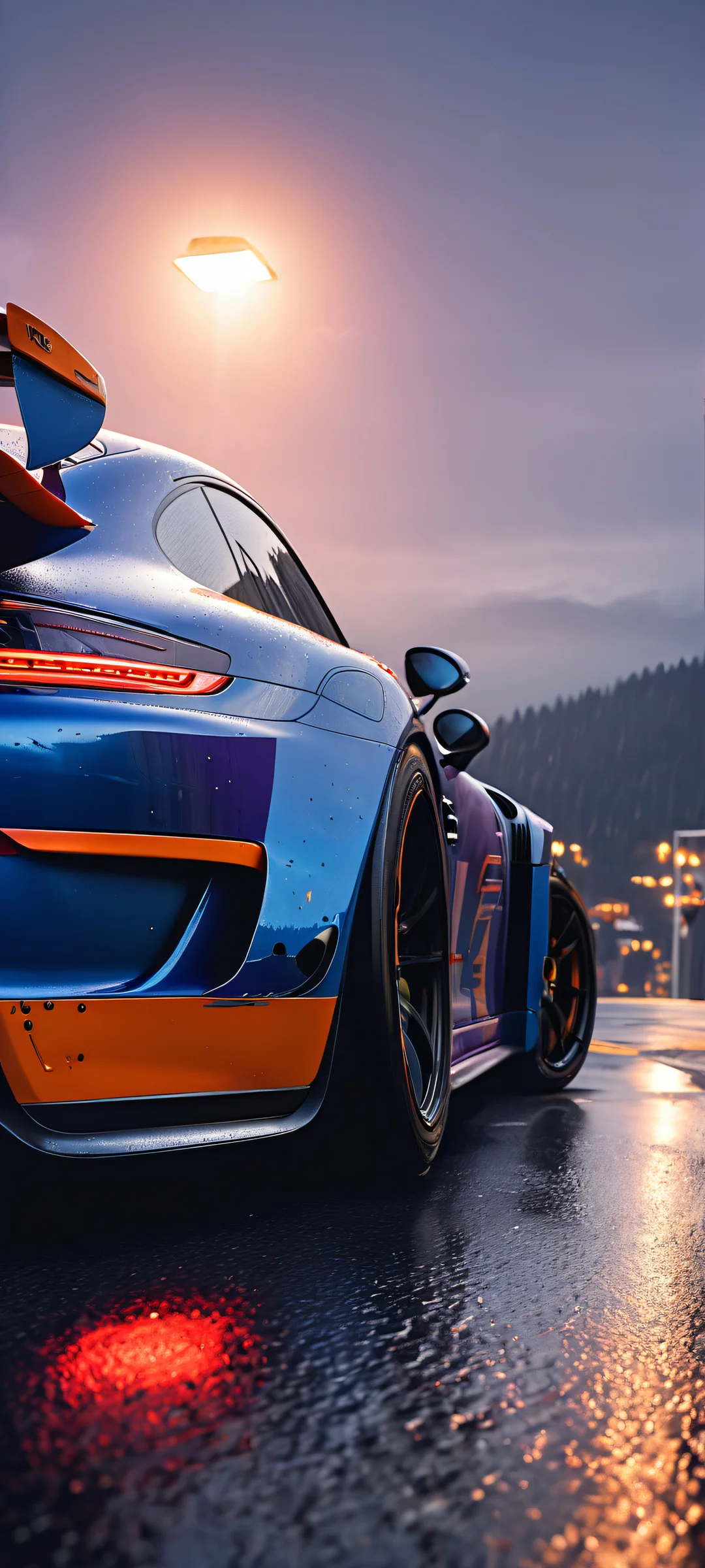iPhone and Android users will love this stunning vertical artwork of a Porsche GT3 RS on the Nurburgring circuit, with incredible micro-details and breathtaking depth of field. Perfectly optimized for your home screen.
