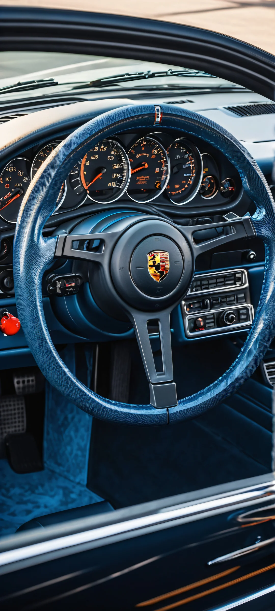 Award-winning digital art of Porsche 963 RSP with iPhone/Android perfect composition for home screens, showcasing intricate details and stunning visual impact.