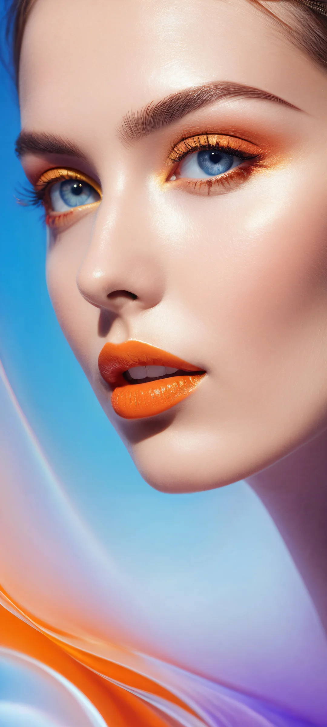 Ethereal portrait of an optical prism's internal facets on iPhone/Android