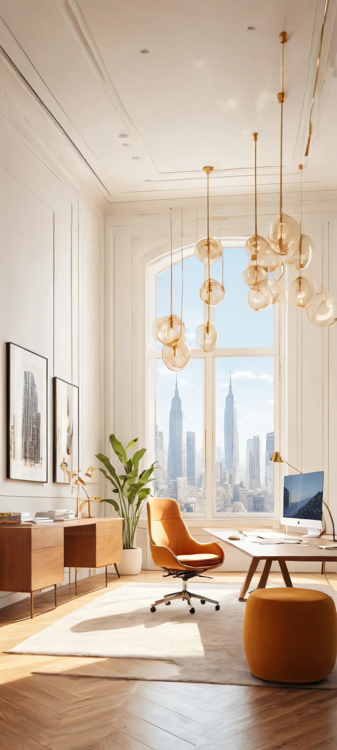 Professional Oasis 2K Mobile Background Portrait of online meeting attendees on iPhone/Android, featuring award-winning digital art with radiant colors and ray-traced reflections.