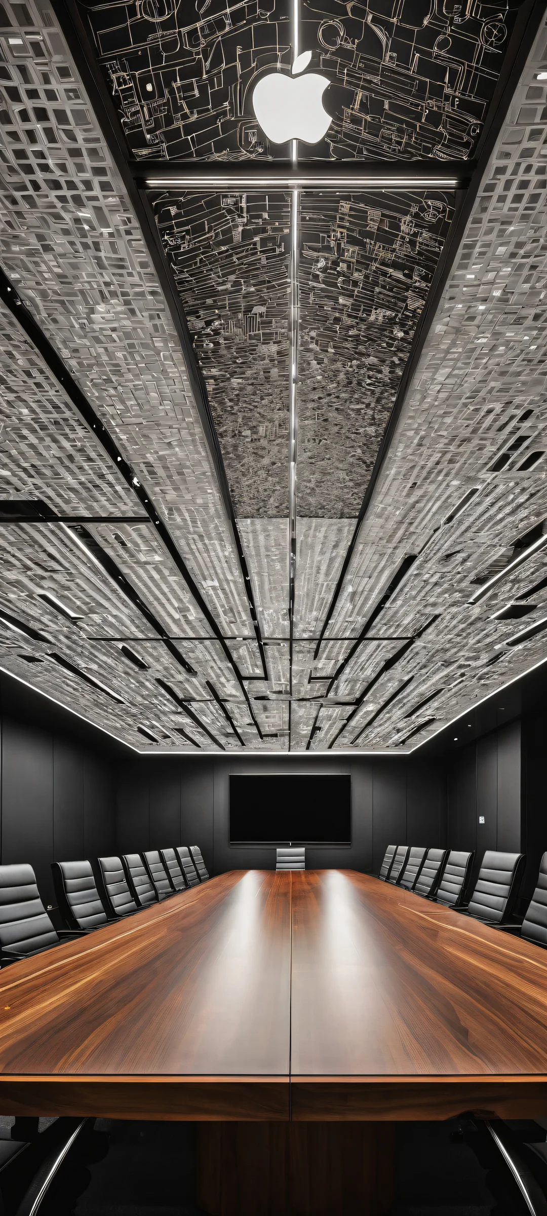 A stunning iPhone/Android wallpaper featuring intricate conference table details and figurines representing various professionals, perfect for seamless widget integration.