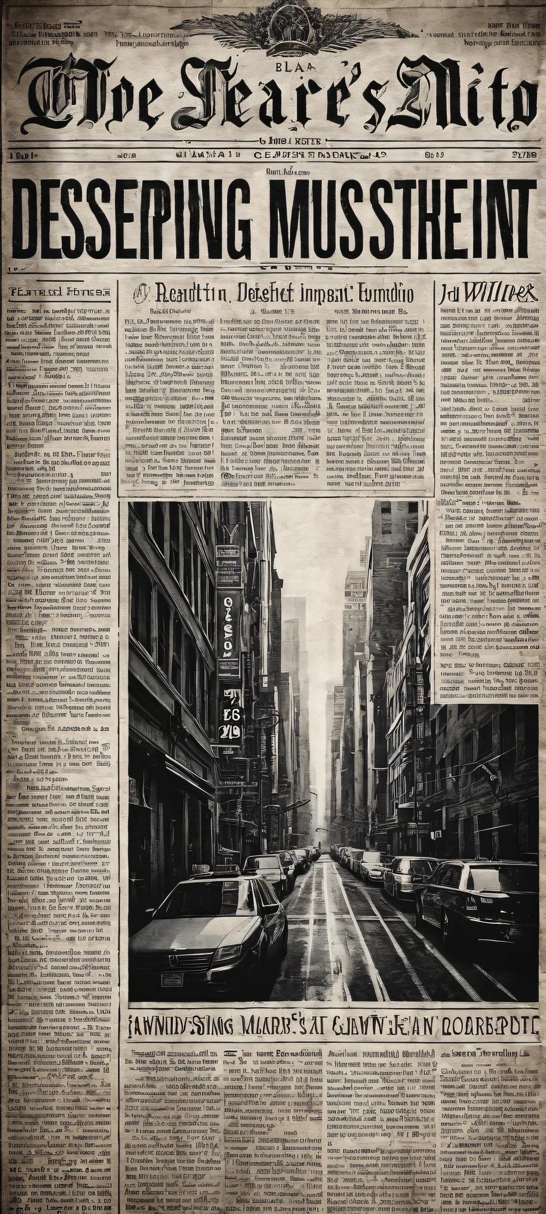 A hauntingly beautiful vertical portrait of Raccoon City's desolate streets, perfectly optimized for iPhone and Android home screens.