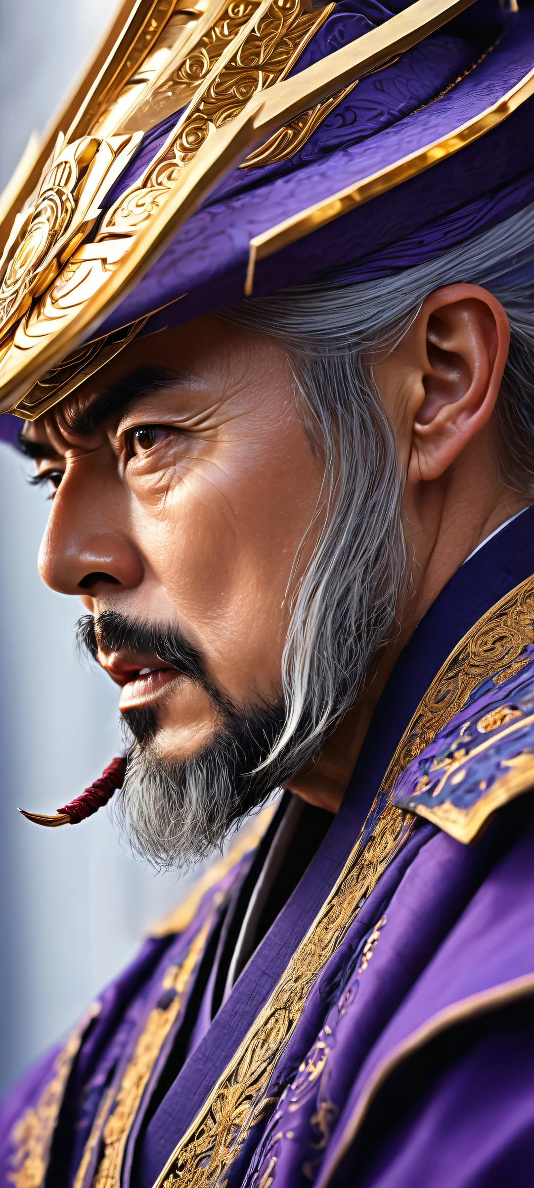 Raiden Shogun's Ethereal Realm 2K QHD Home Screen Stunning vertical portrait artwork of Raiden Shogun on iPhone/Android, with intricate micro-details and ethereal lighting