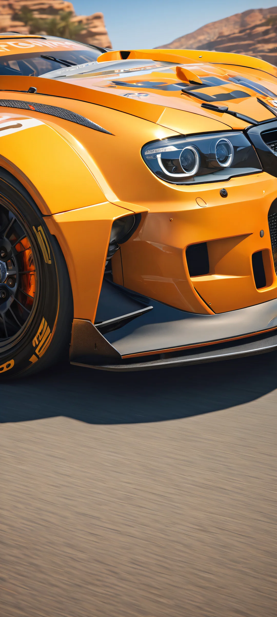 Breathtaking vertical portrait artwork of a rally car on iPhone or Android with stunning visual impact and attention to detail. Perfect for your phone's home screen.