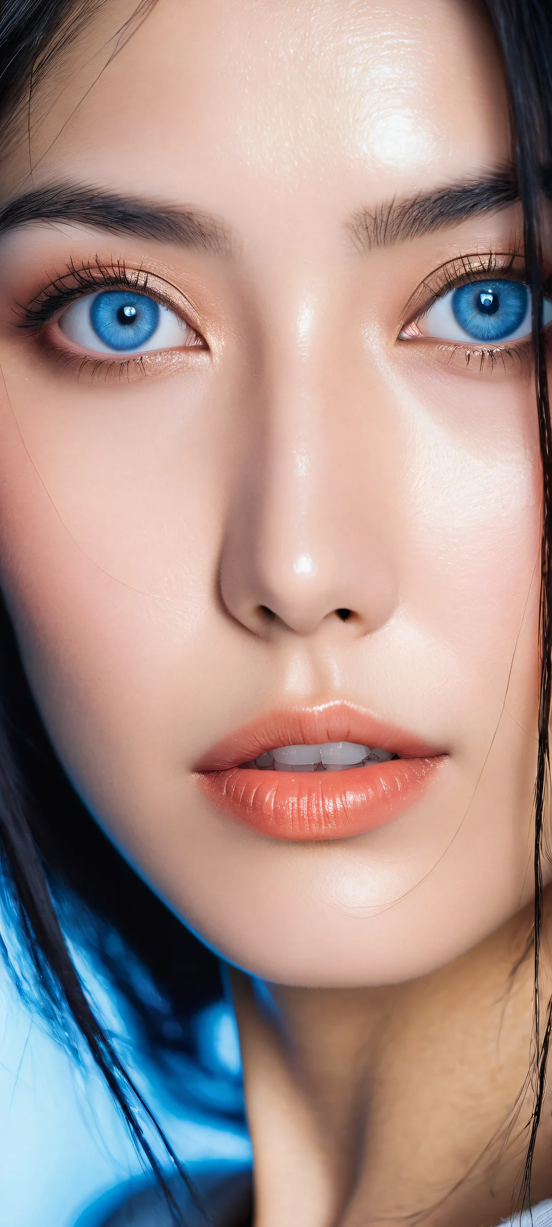 Ethereal portrait of Reiko Kujirai gazing at you from your iPhone/Android screen