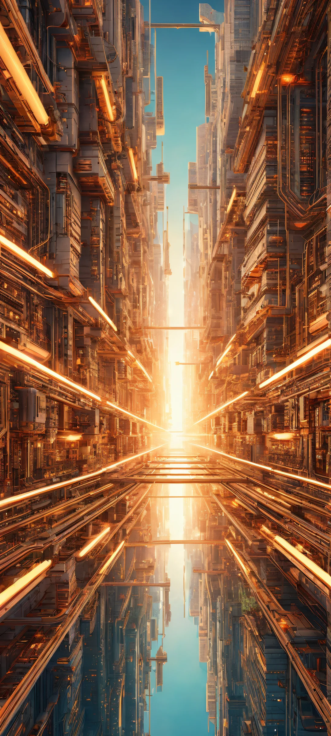 Retro-Futuristic Odyssey iPhone & Samsung QHD Fond d'écran Explore the mystical world of Fancha with this stunning iPhone/Android wallpaper featuring a Retro-Futuristic Device, vibrant cityscapes, and ancient architecture.