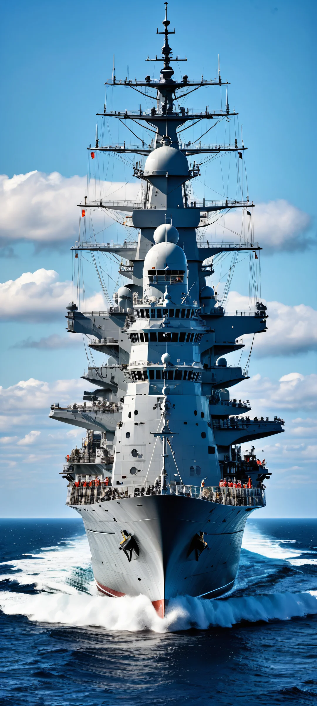 Elegant naval battle cruiser artwork for iPhone/Android home screens.