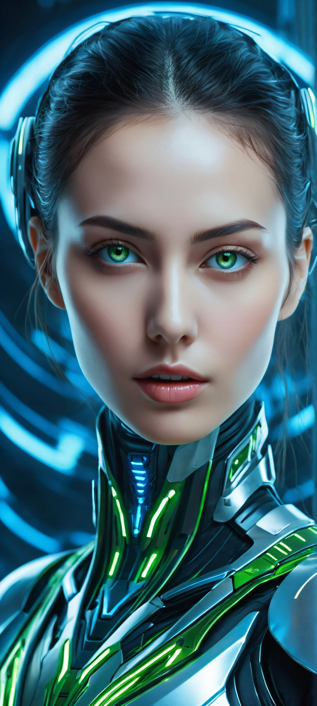 Explore the futuristic world of Robot Girl on your iPhone or Android device. Perfectly optimized for your home screen.