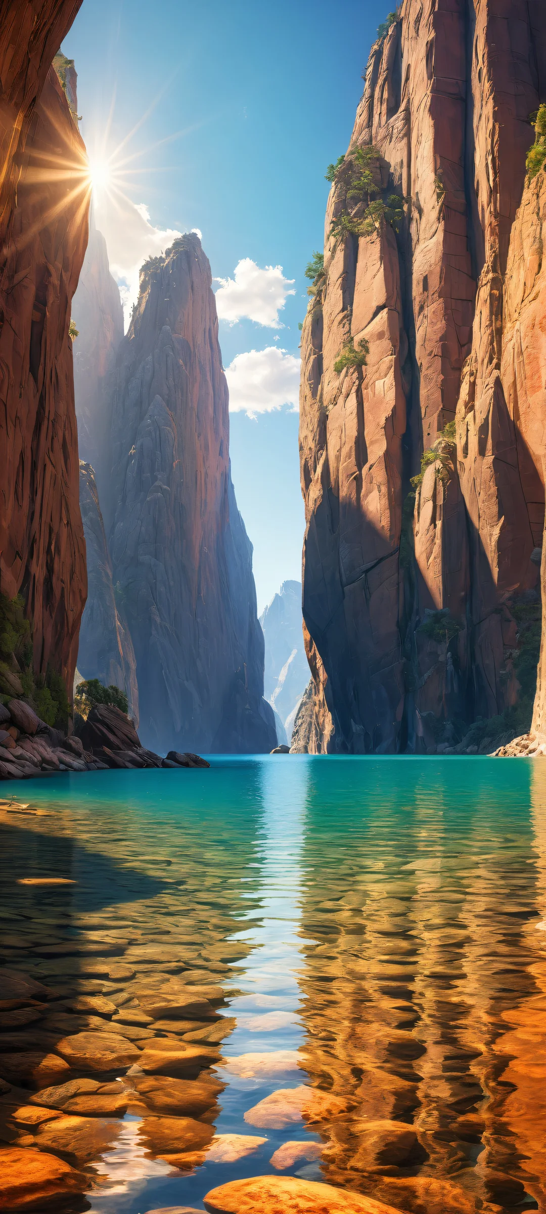 A breathtaking vertical portrait of a rock formation on an iPhone/Android device, perfectly optimized for home screens.