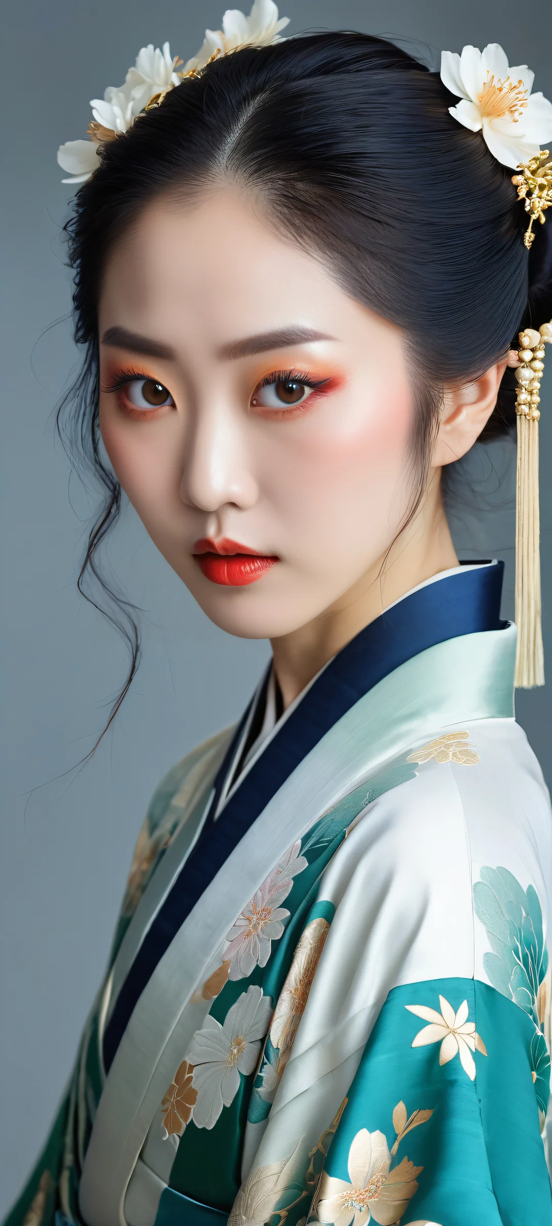 Breathtaking vertical portrait artwork of Ruan Mei, perfectly optimized for iPhone and Android home screens.