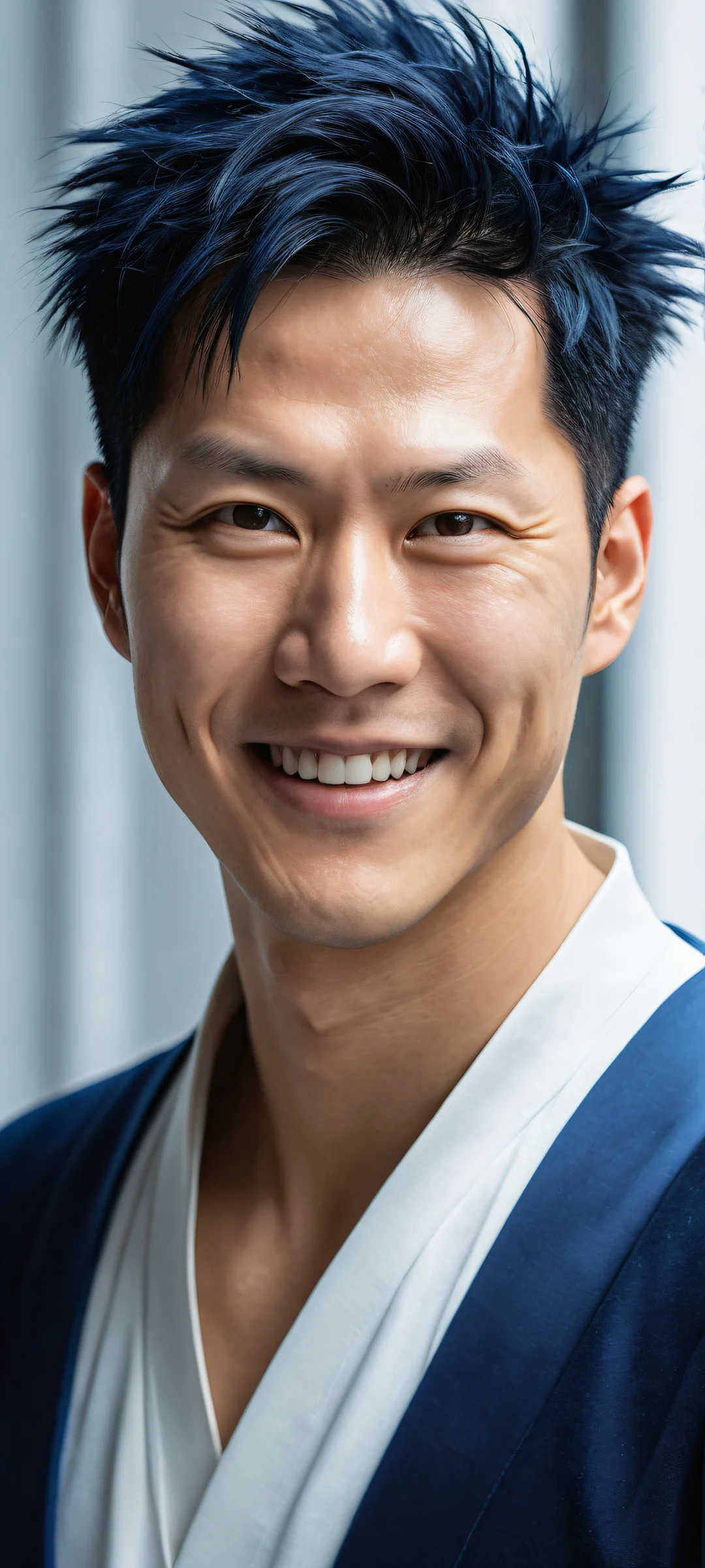 Beautiful digital artwork of Ryu Ishigori, featuring insane fur trim micro-details, perfekt optimiert für iPhone- und Android-Startbildschirme.