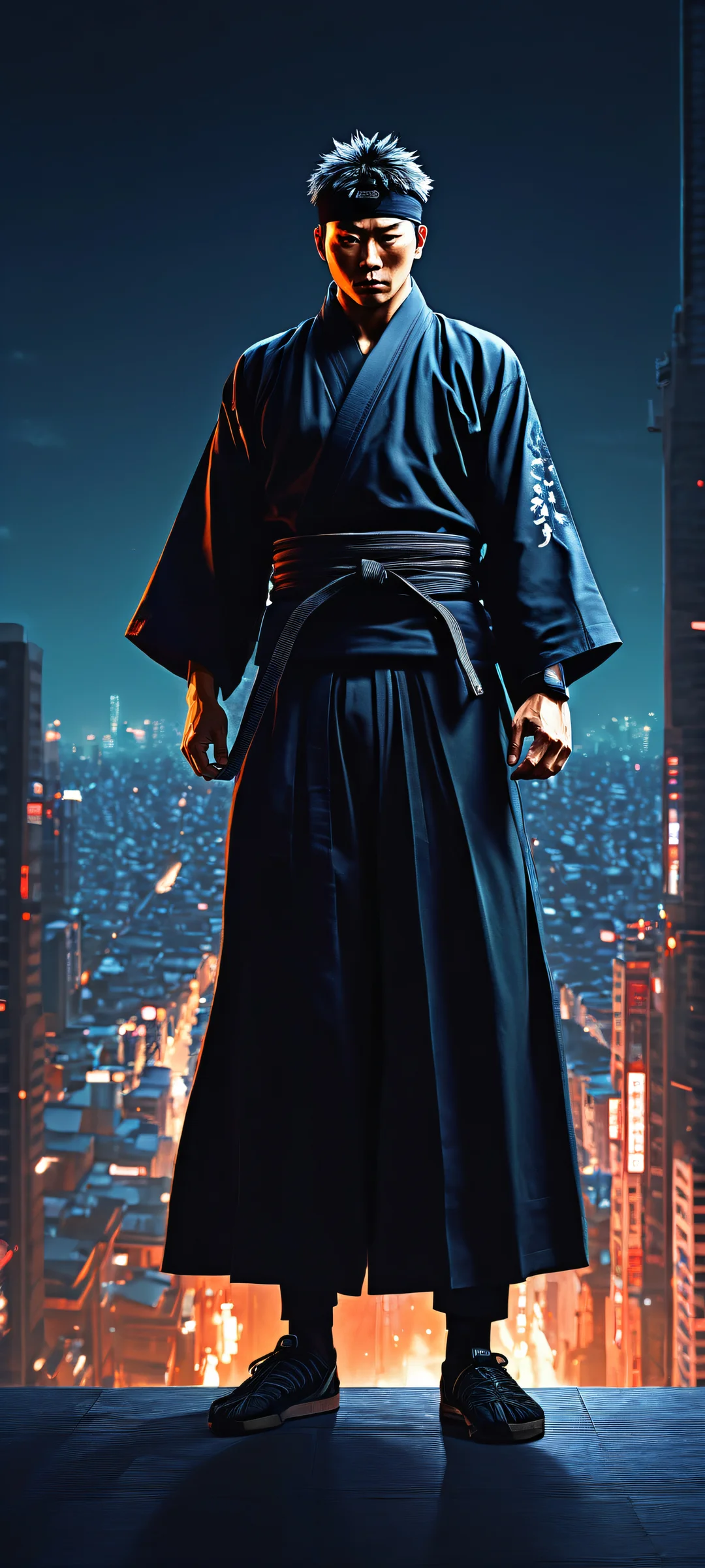 iPhone and Android users can set this stunning digital art of Ryu Ishigori, Jujutsu Kaisen suit, and mystical energy manipulation as their home screen wallpaper.