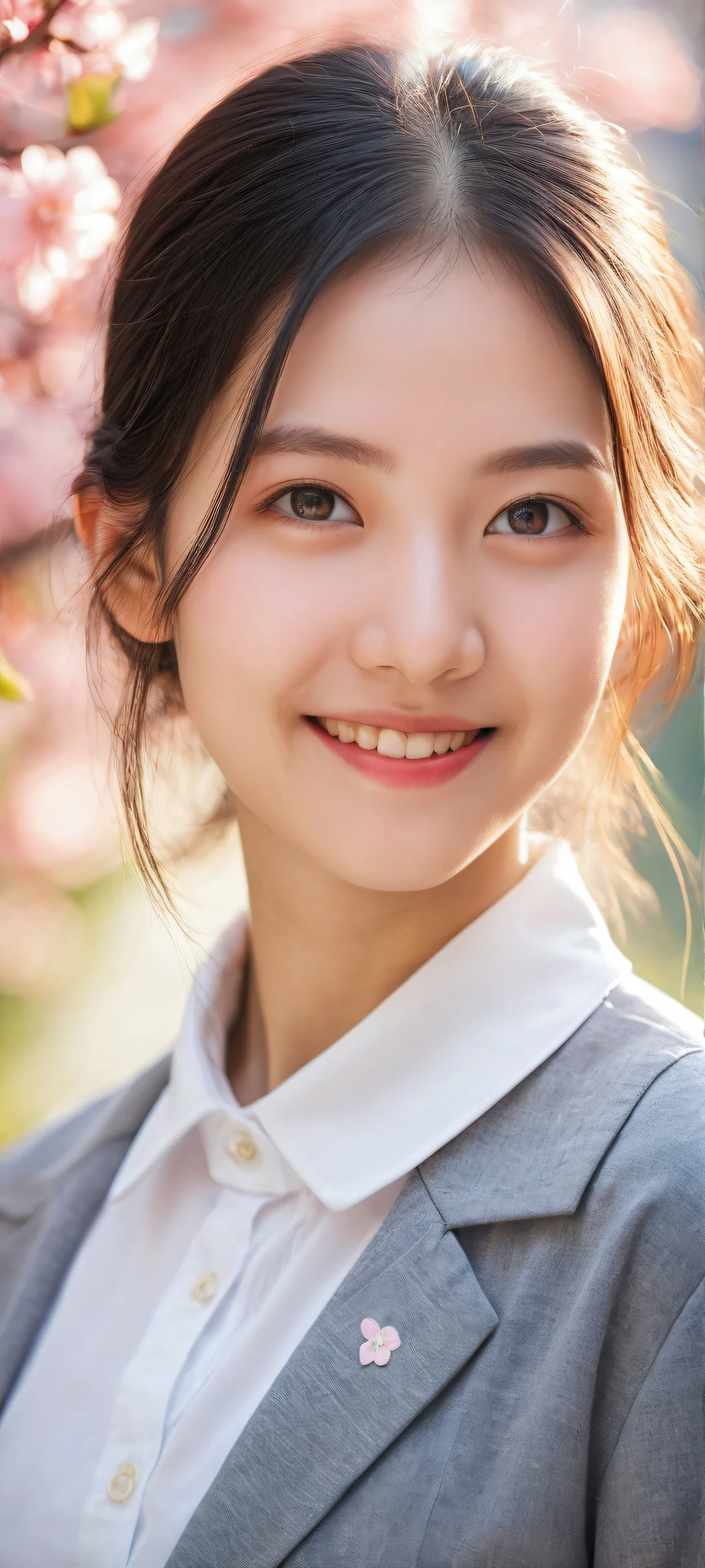 A sweet girl Sawainaomi smiling directly at you on iPhone/Android