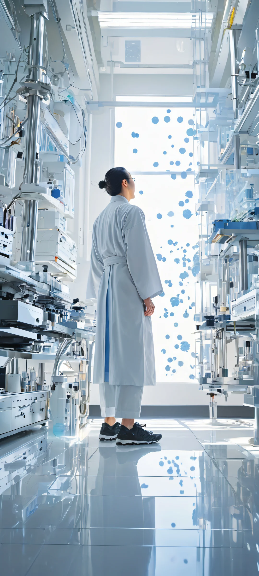 Senku's Lab Oasis Aesthetic Phone Wallpaper iPhone/Android wallpaper featuring Senku Ishigami in his lab, with stunning ethereal lighting and brilliant colors.