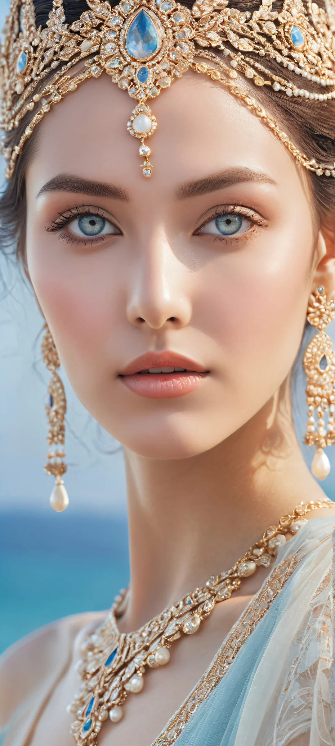 iPhone and Android users will be mesmerized by this stunning portrait artwork featuring a serene landscape, intricate details, et éclairage éthéré.