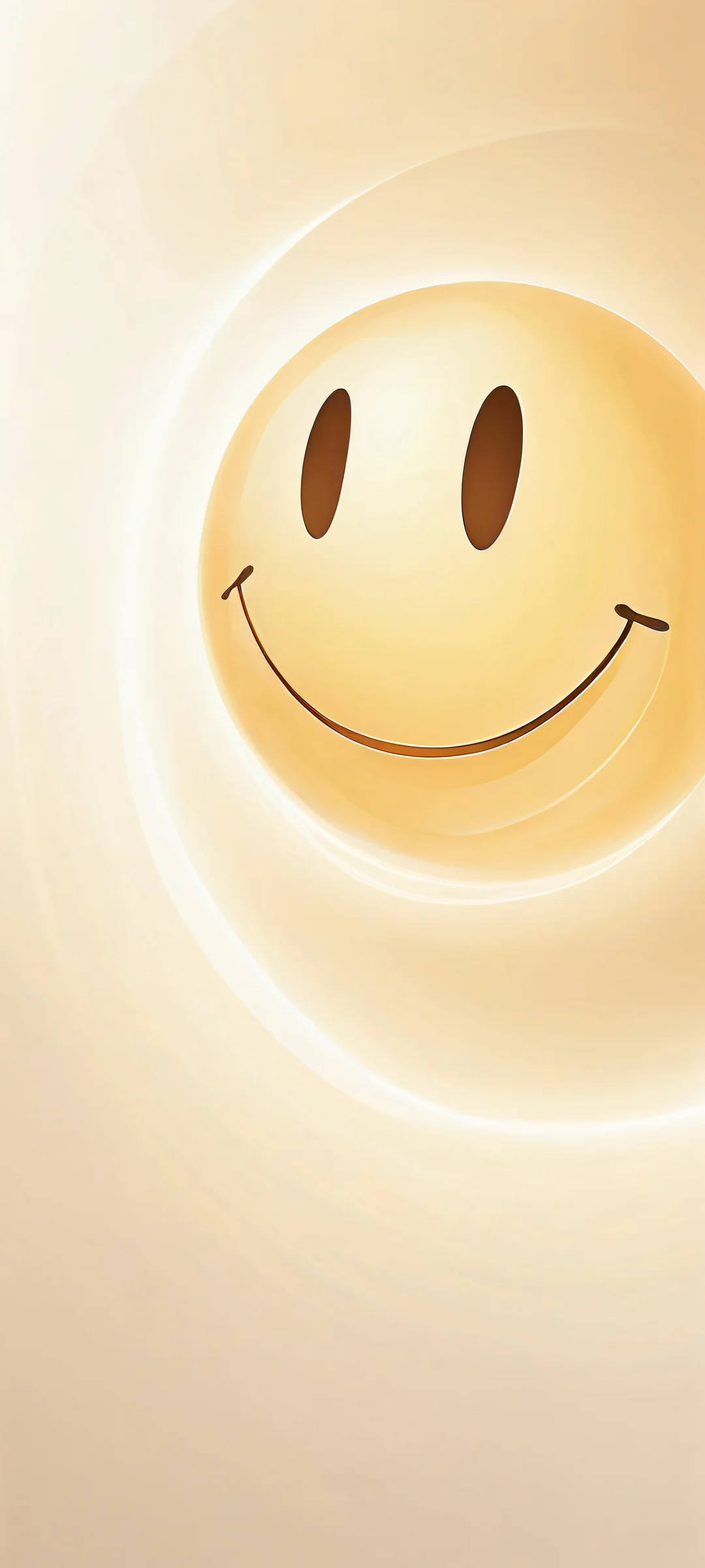 Ethereal portrait of a serene smile on iPhone/Android with intricate details and gradient background.