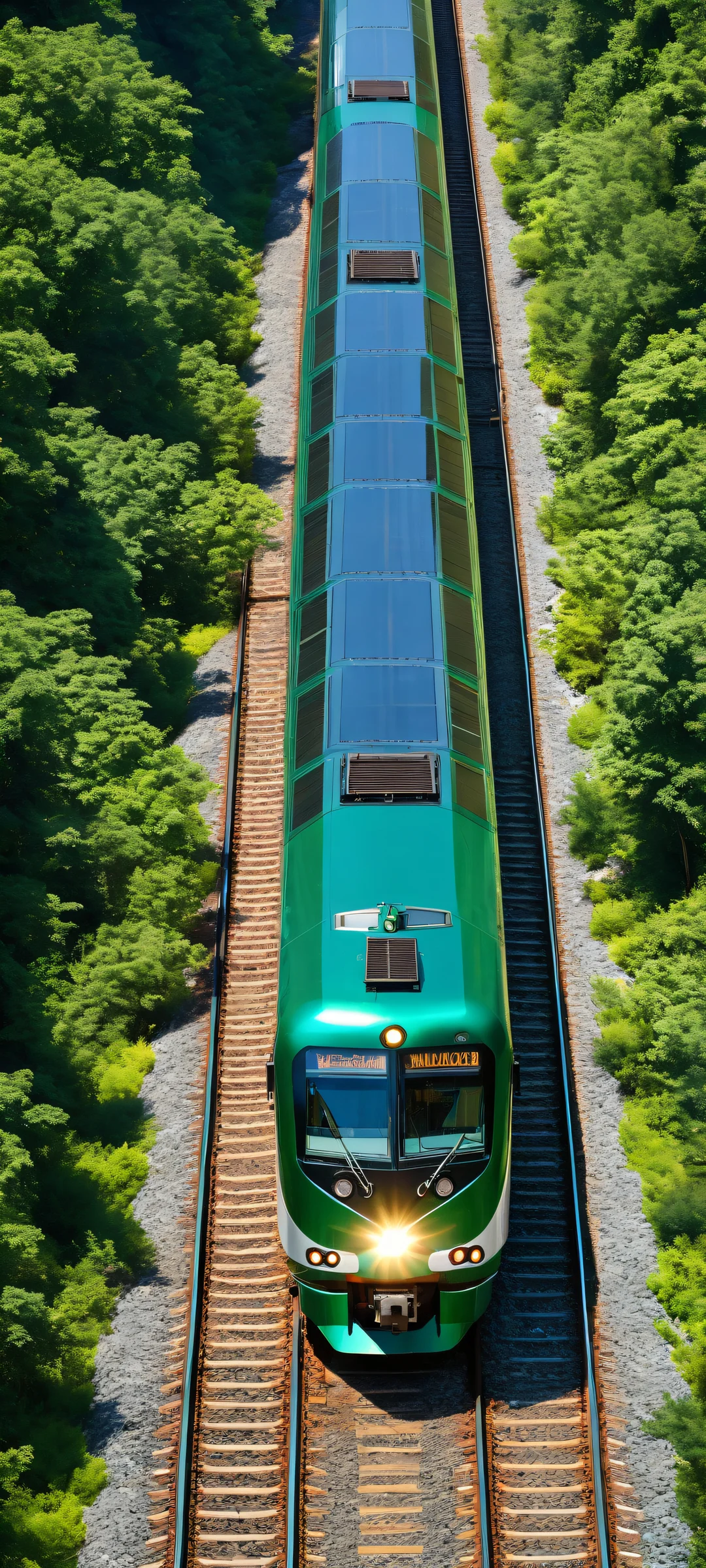 A stunning iPhone/Android wallpaper featuring a breathtaking train artwork with intricate details and a serene street view in the background, perfect for your mobile device.