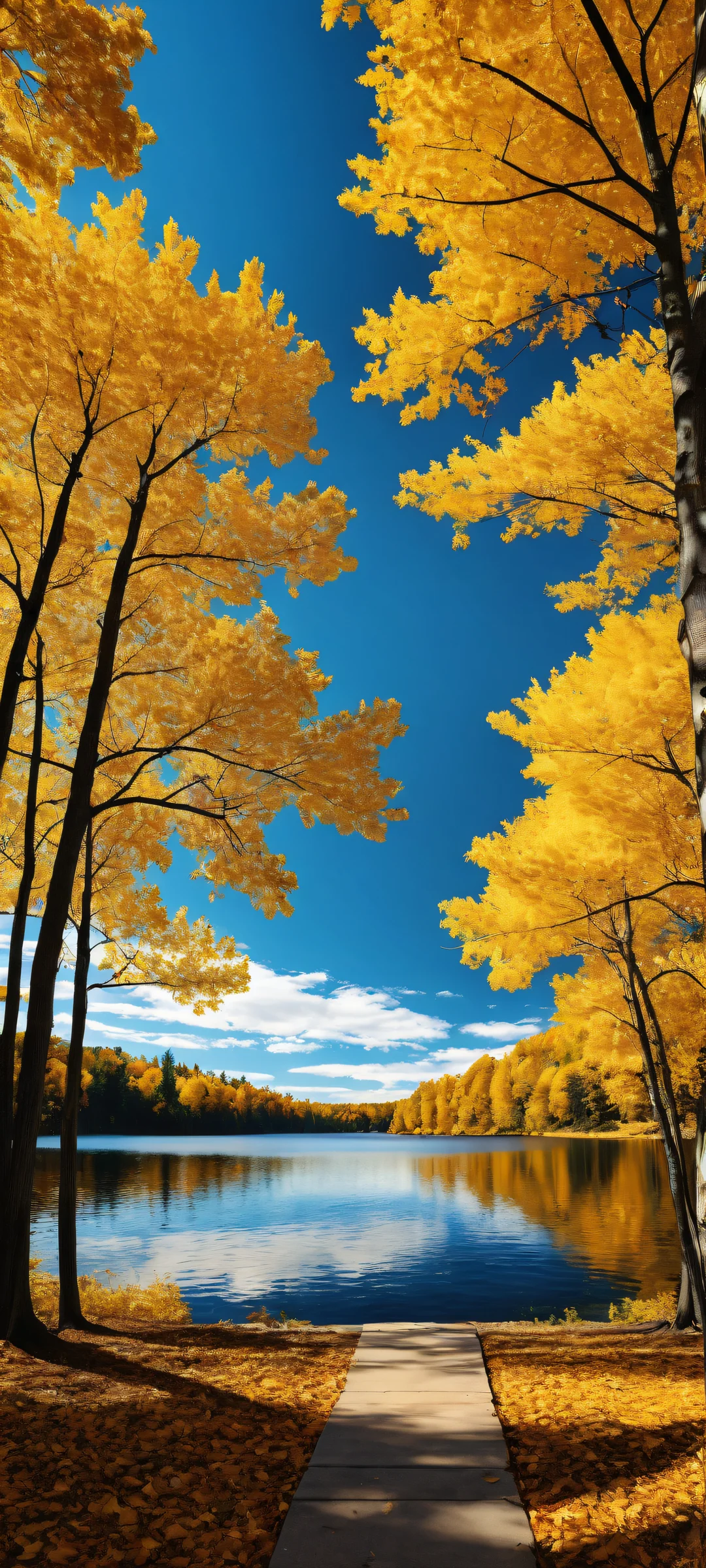 Breathtaking vertical portrait artwork of trees on iPhone/Android