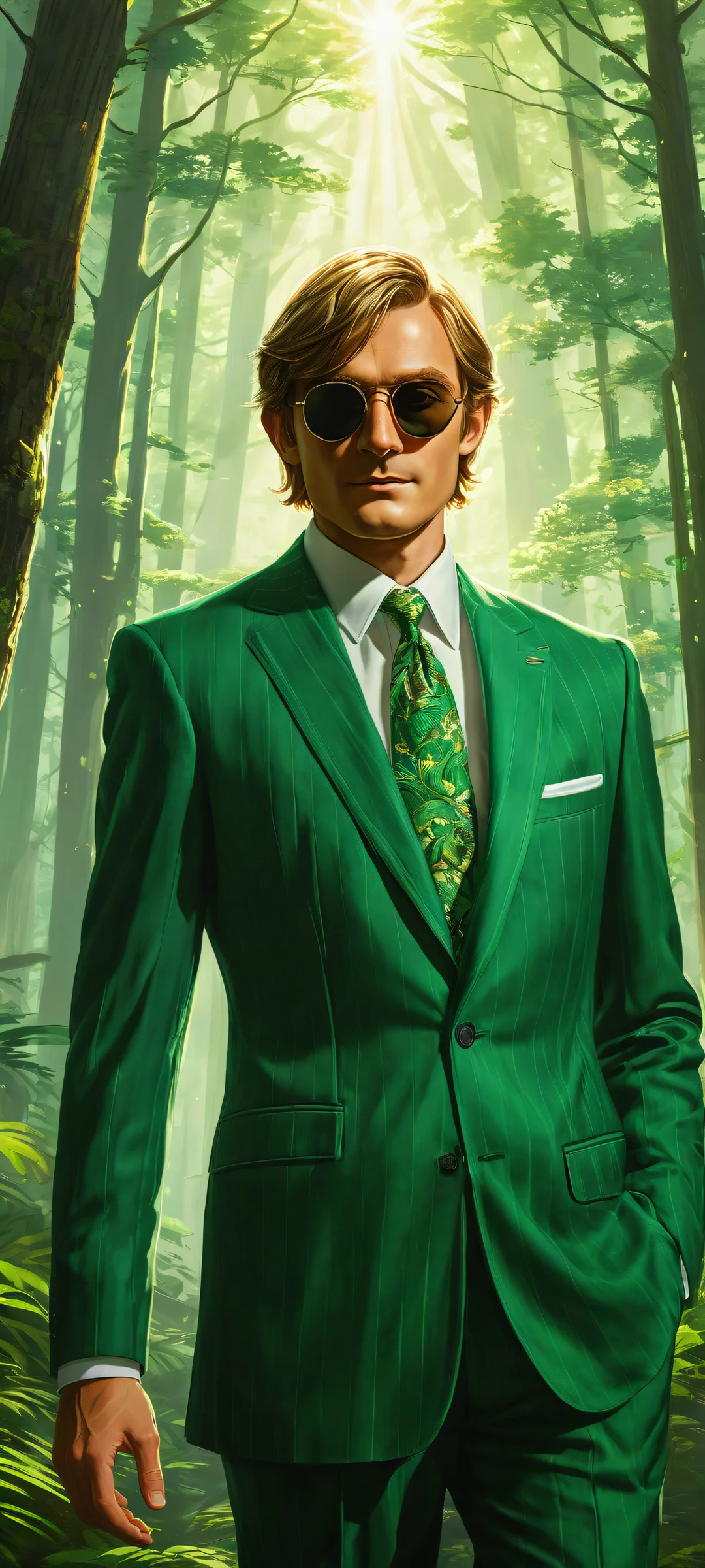 Link's suave profile surrounded by mischievous Skull Kids and eerie forest shadows, perfectly optimized for iPhone/Android home screens.