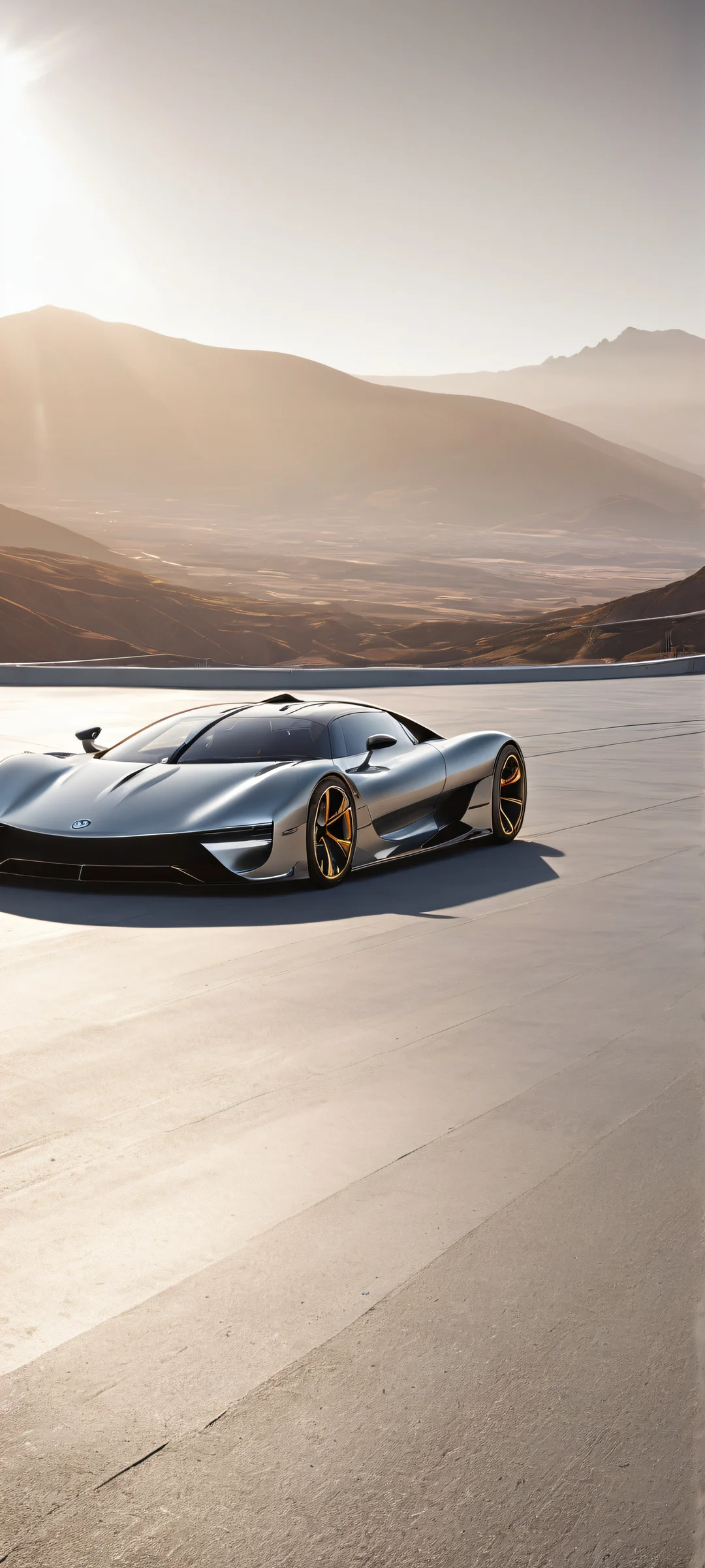 A breathtaking portrait of a sleek German vehicle on iPhone/Android with stunning ray-traced reflections and precision micro-details.