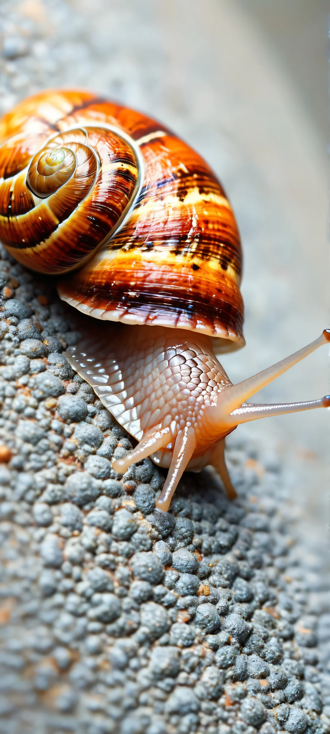 Ethereal Smiles Aesthetic Phone Wallpaperperfekt optimiert für iPhone- und Android-Startbildschirme A snail's smile on a vast empty background, perfectly optimized for iPhone and Android home screens.