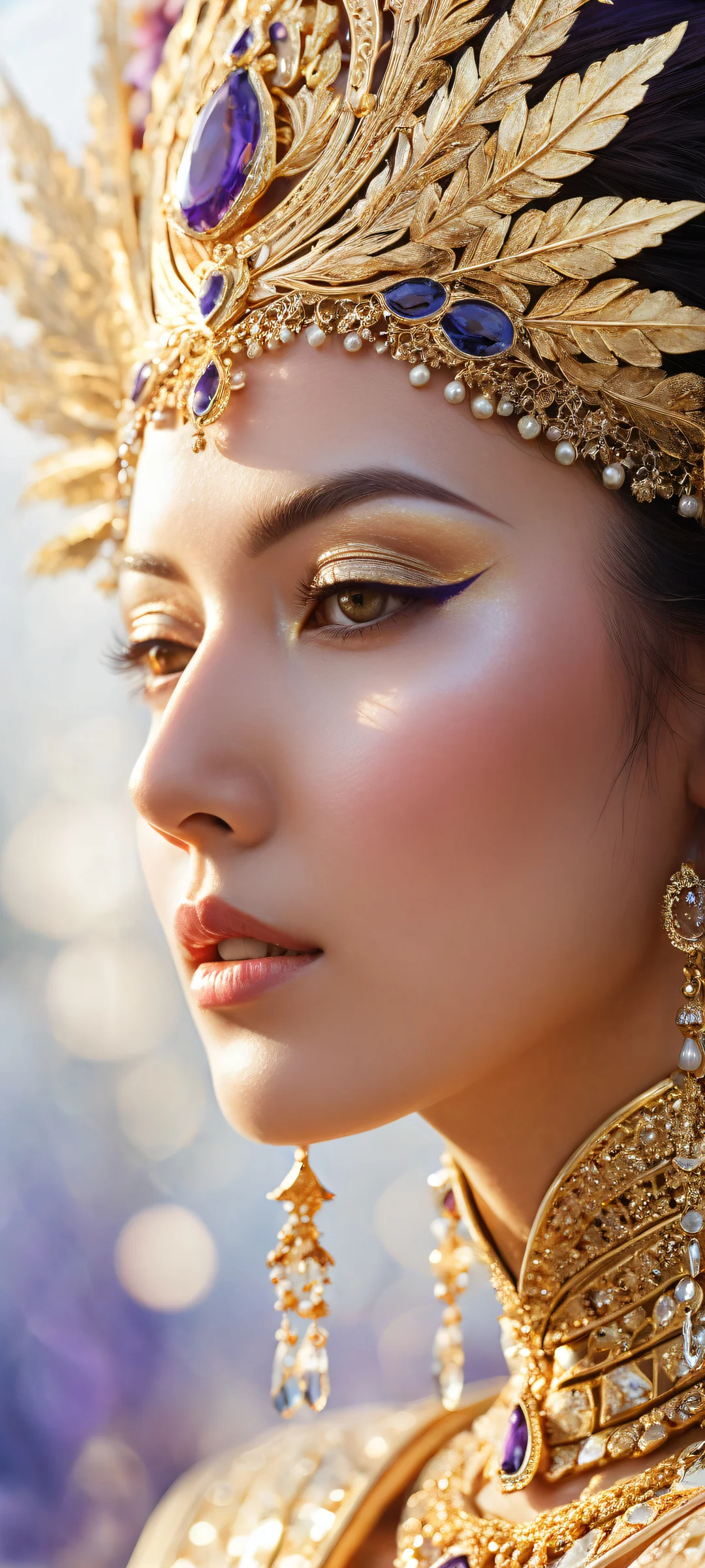 A breathtaking portrait of Sousou No Frieren on iPhone/Android, with radiant colors and blurred background.