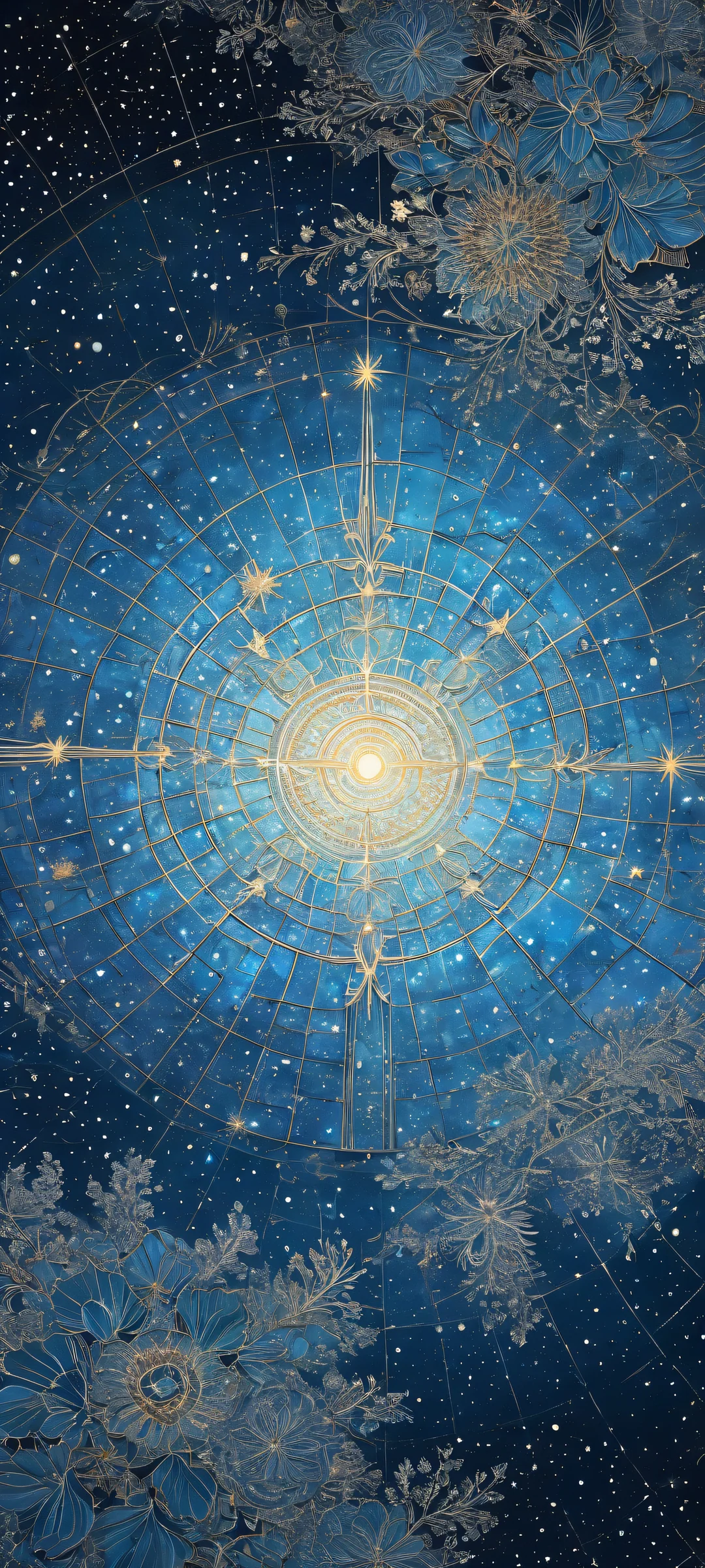 Stardust Enchantment iPhone & Android Wallpaper A stunning celestial map on iPhone/Android, with a perfect blend of whimsy and realism.