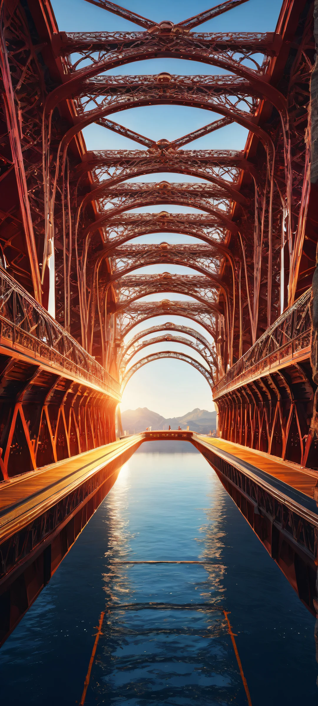 A damaged starship bridge with a perfectly clean and empty top half, iPhone/Android