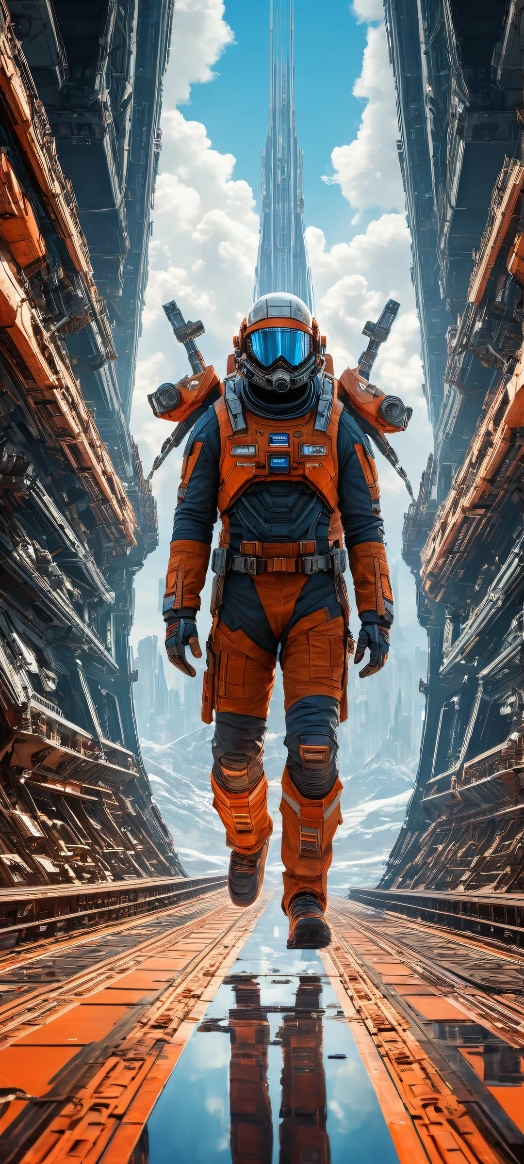 iPhone/Android exclusive artwork depicting Starship Civitai in crisis, featuring intricate micro-details and ethereal lighting.