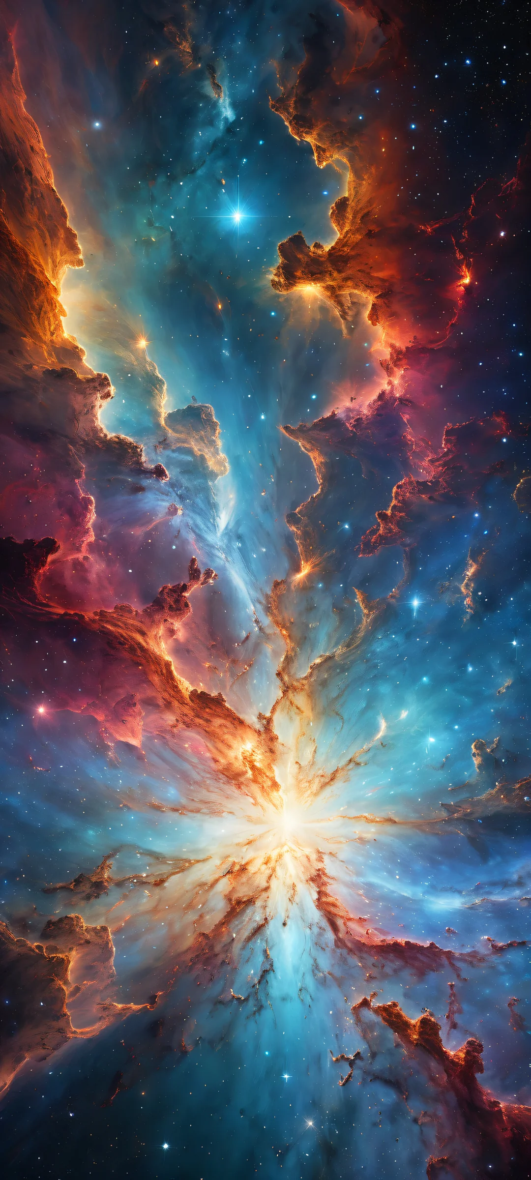 iPhone/Android compatible mobile wallpaper featuring stunning celestial bodies and void expanse.