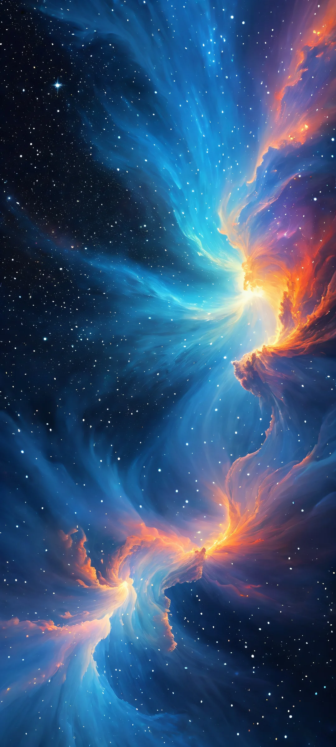 Breathtaking portrait of stars in the night sky for iPhone and Android wallpapers