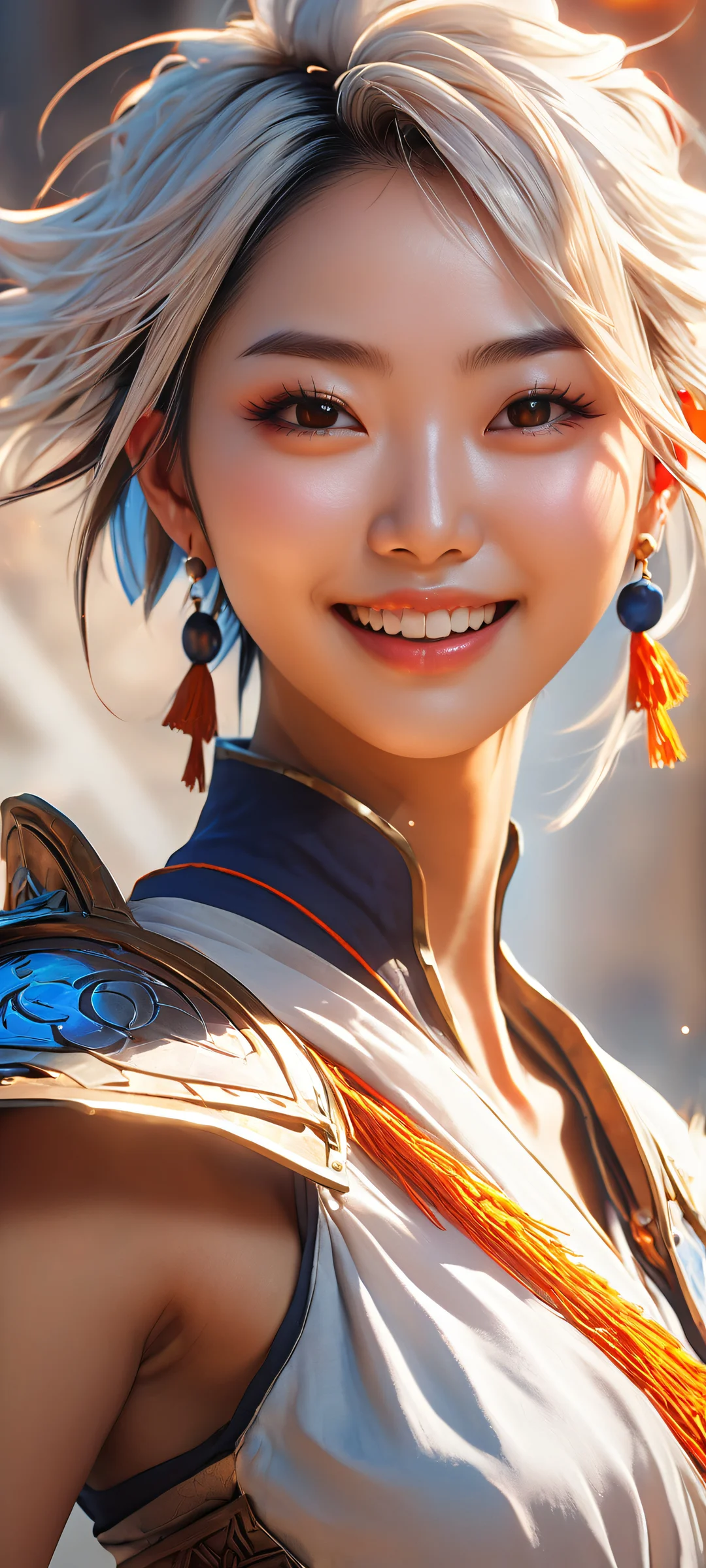 A stunning portrait of Arknights' Tangtang on an iPhone or Android device, with intricate micro-details and vibrant colors.