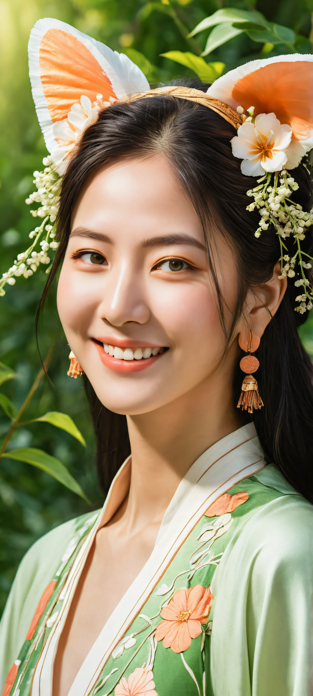 A stunning portrait of Tenko Shibuki on iPhone/Android, with intricate details and ethereal lighting. Perfeitamente otimizado para a tela inicial do seu celular.