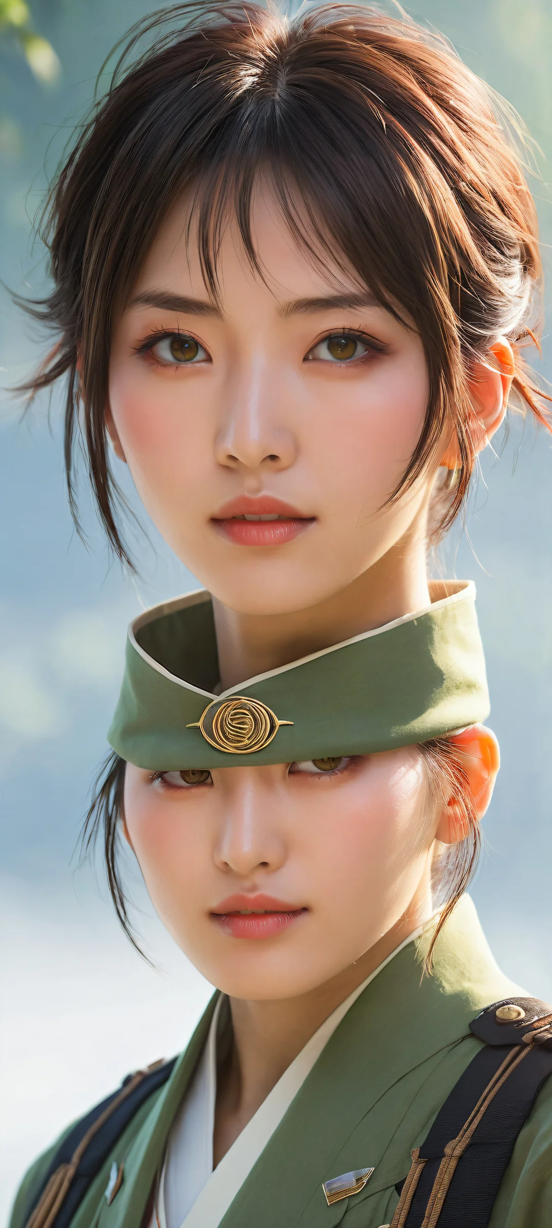 iPhone/Android portrait of Tenten with stunning visuals and micro-details, parfaitement optimisé pour les écrans d'accueil mobiles.