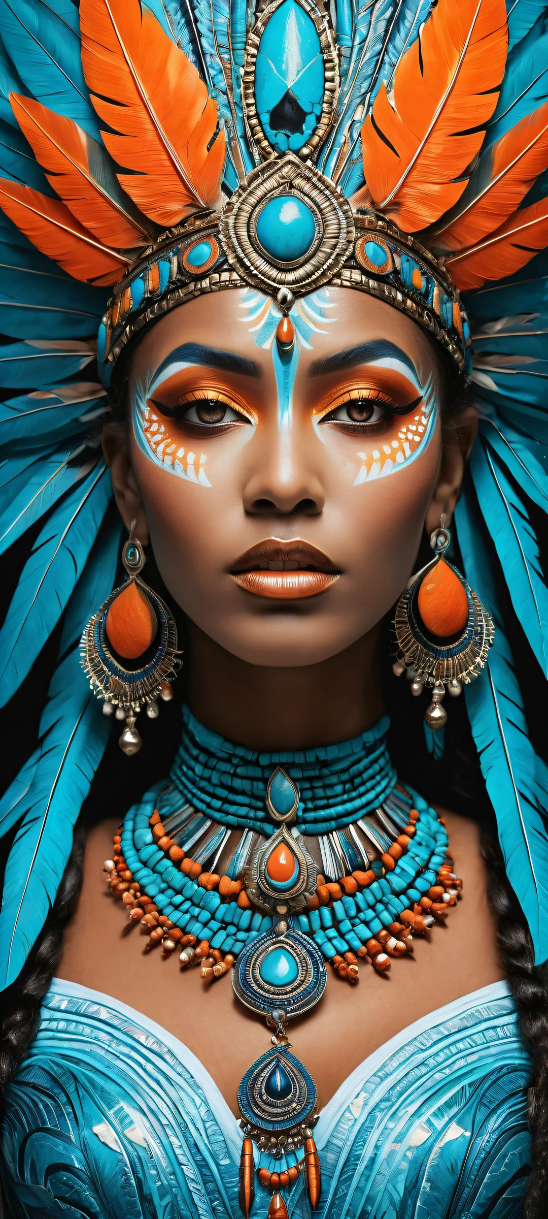 Exquisite Tribal Goddess artwork for iPhone/Android, featuring radiant colors and intricate details.
