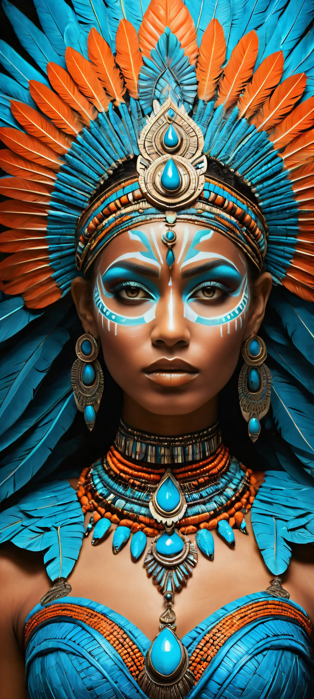 A stunning portrait of a tribal goddess on iPhone/Android