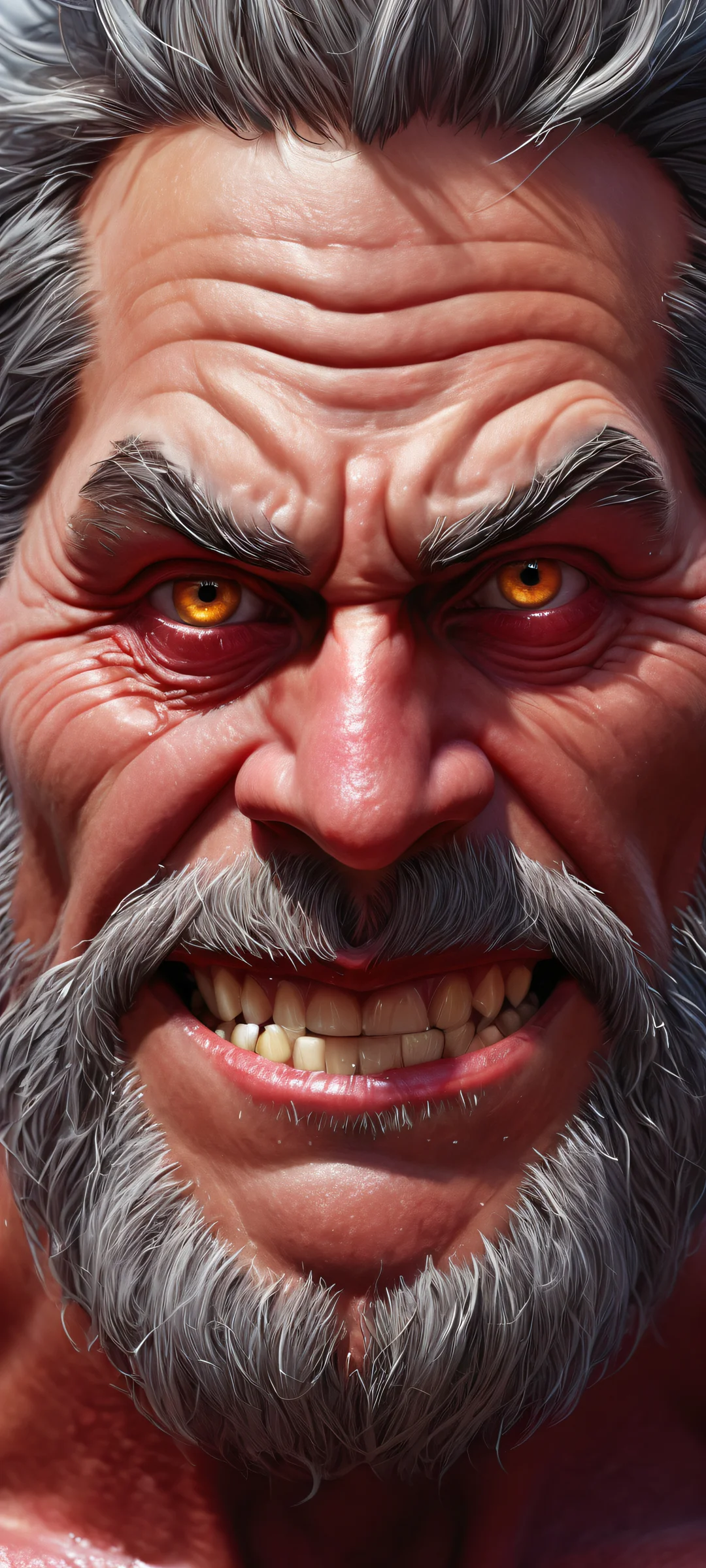 A breathtaking troll face portrait on a maroon background, perfeitamente otimizado para telas iniciais de iPhone e Android.