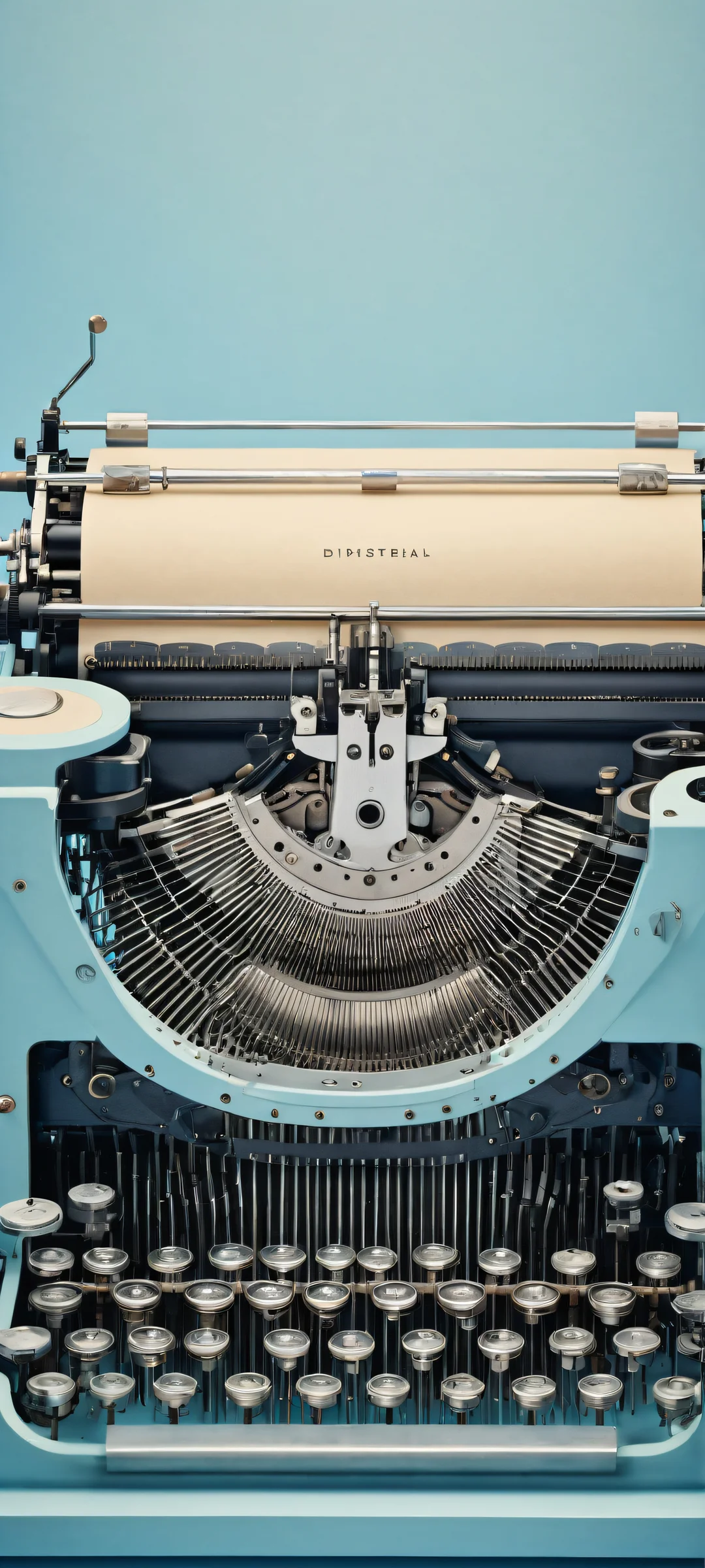 iPhone and Android users will marvel at the intricate details of this vintage typewriter's mechanical innards, perfectly optimized for your device's home screen.