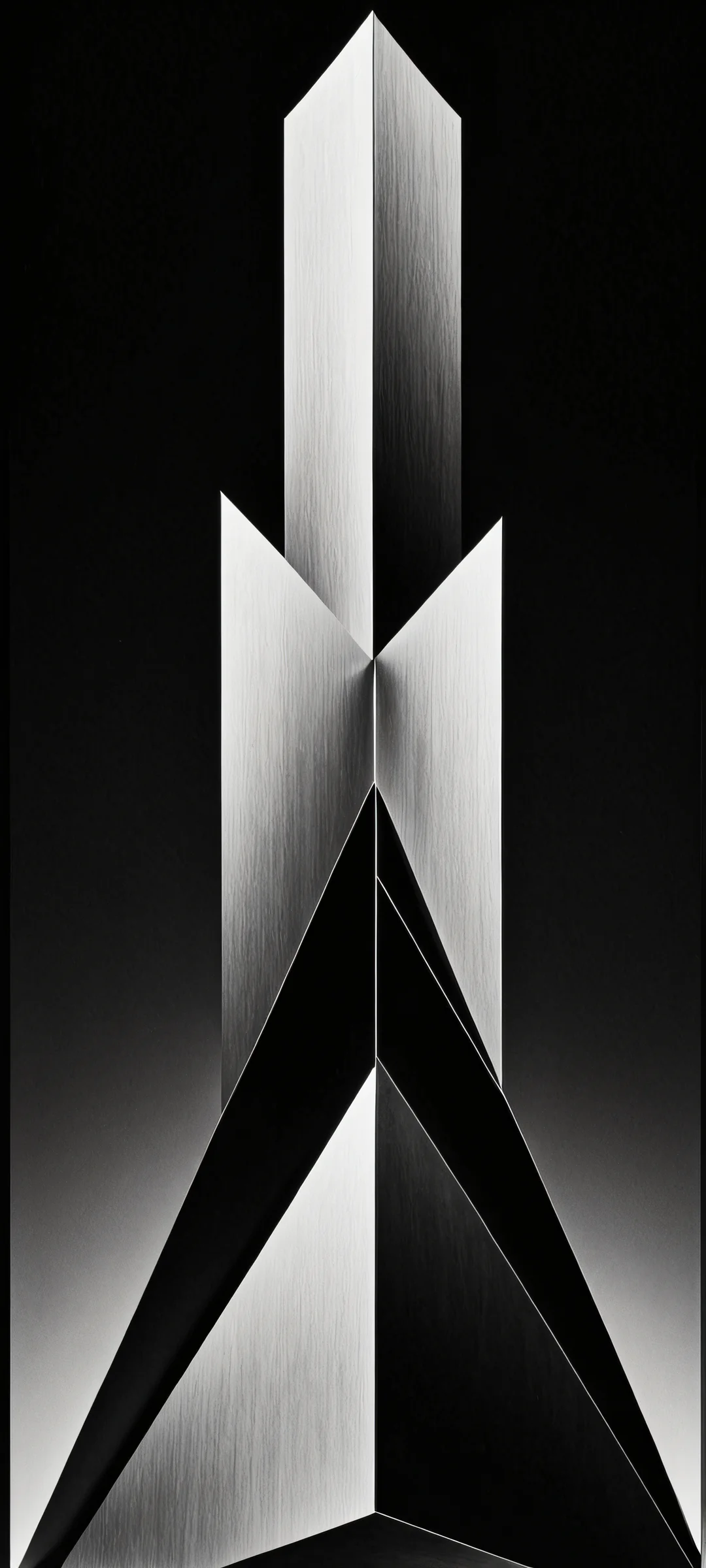 Minimalist geometric sans-serif text artwork for iPhone/Android home screens, featuring precise typography and negative space.