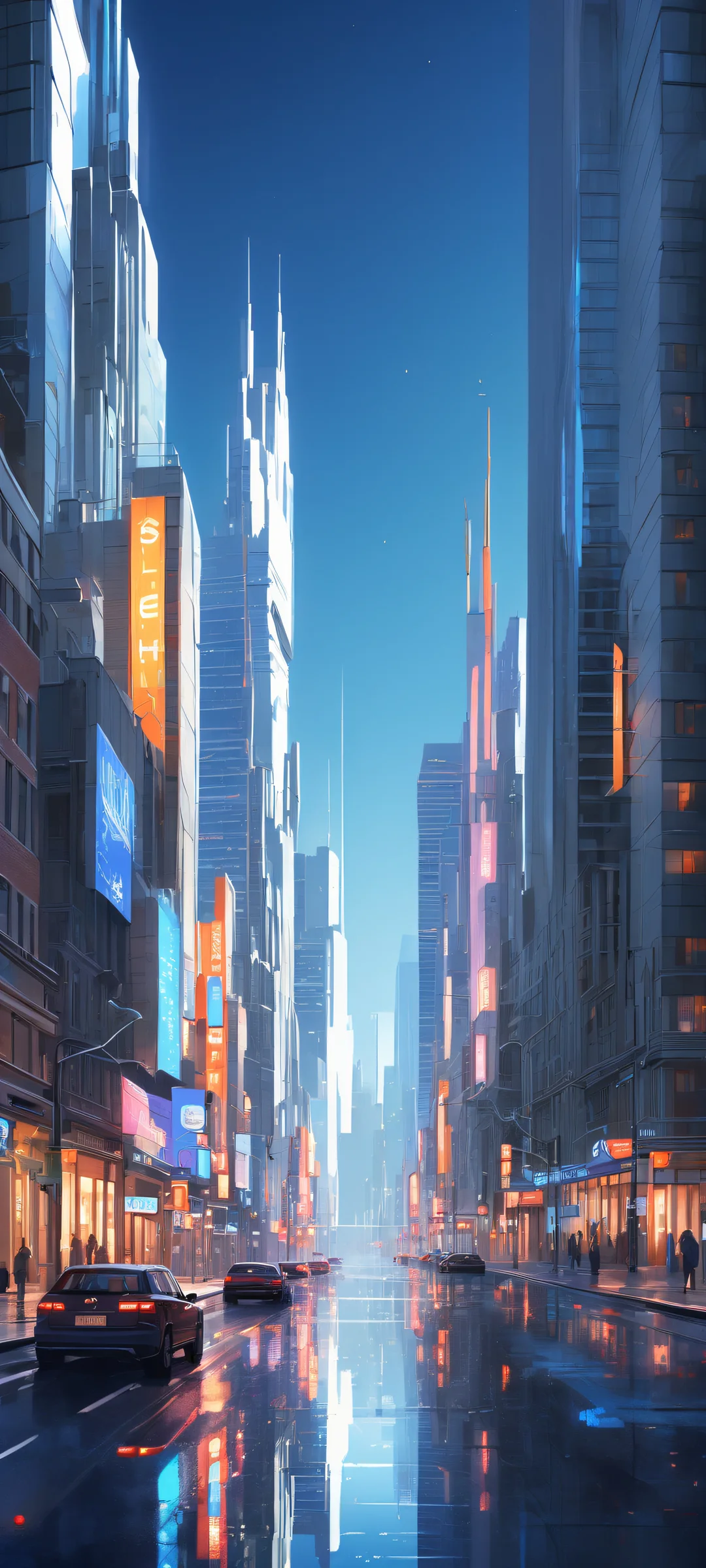 A breathtaking iPhone/Android wallpaper featuring a futuristic cityscape with intricate architecture and urban landscape. Perfectly optimized for home screens.