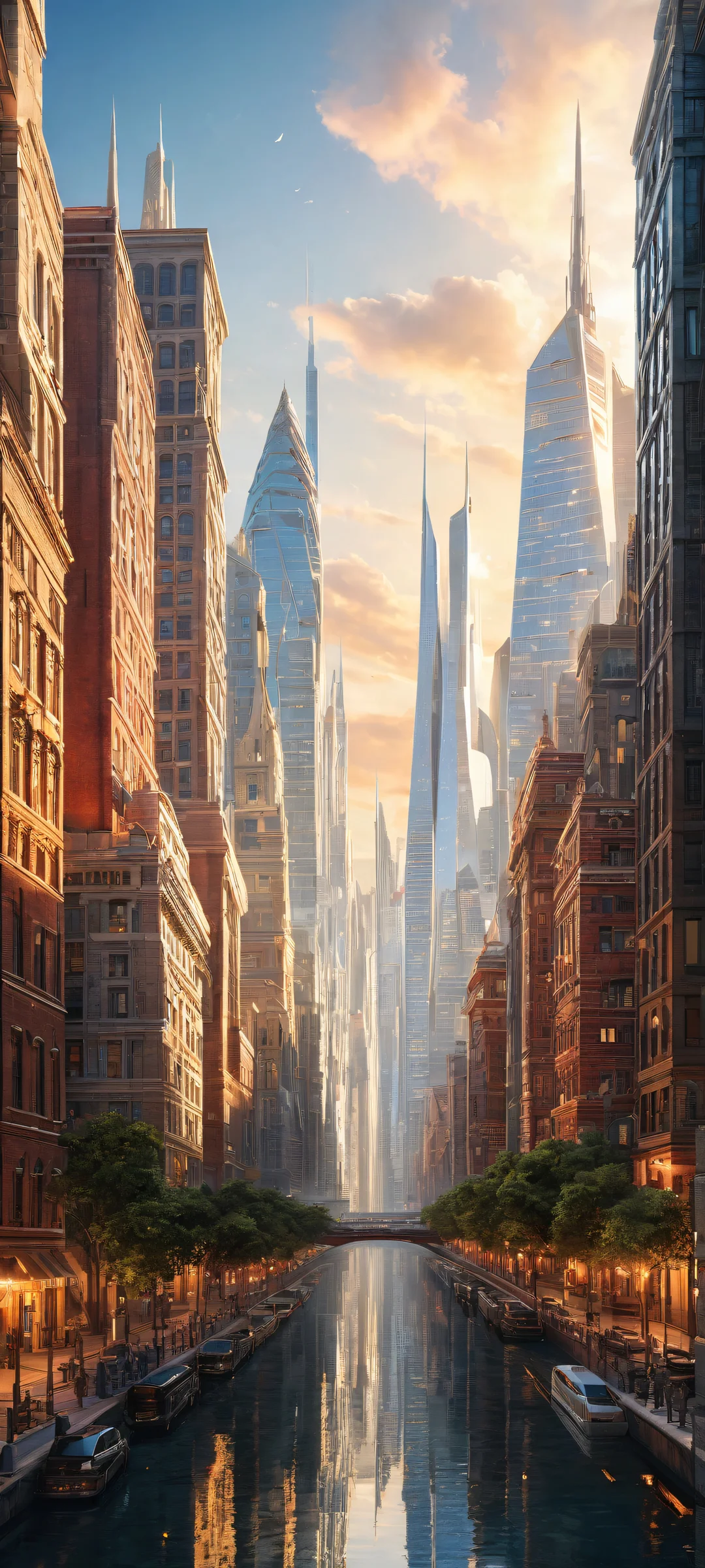 Breathtaking cityscape with intricate details on iPhone and Android devices