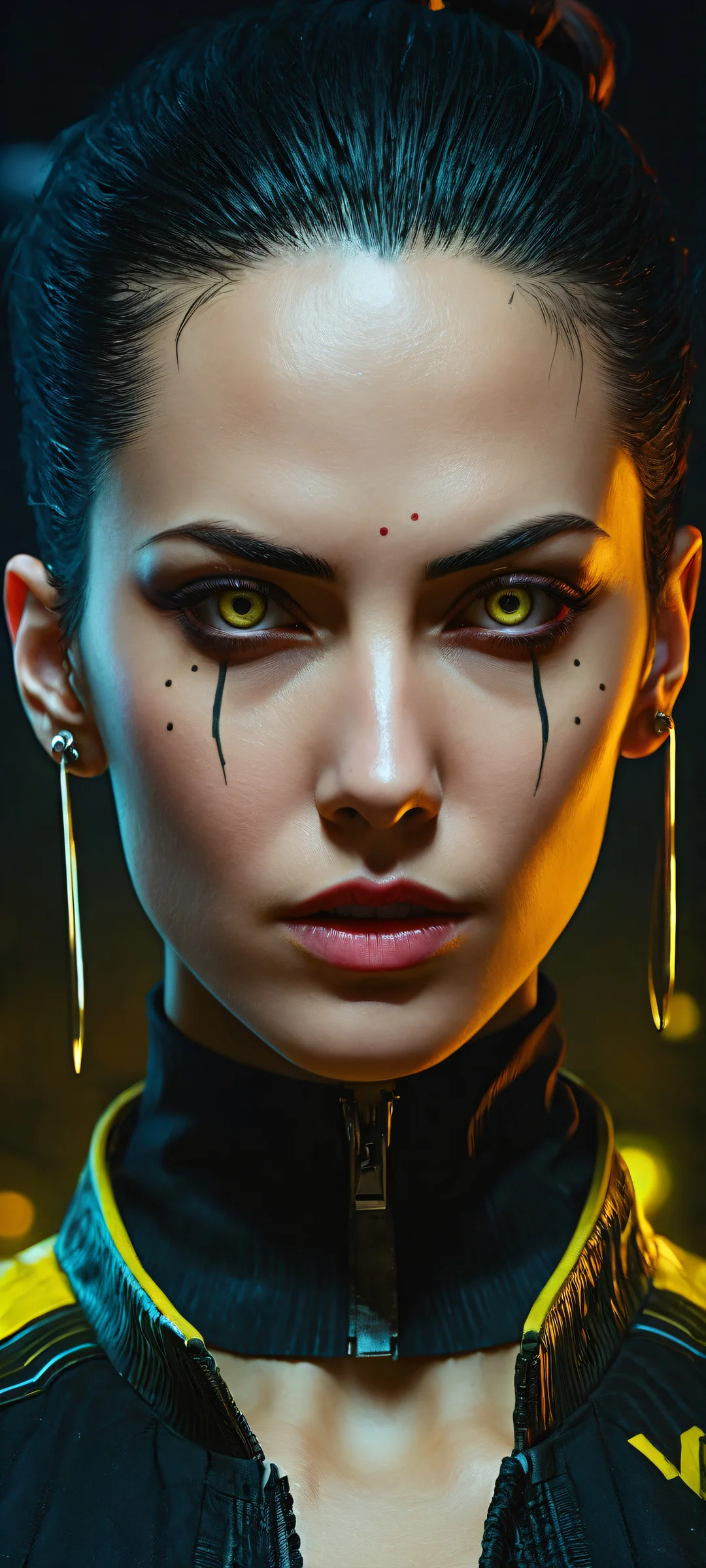 Breathtaking digital artwork of V from Cyberpunk 2077, perfectly optimized for iPhone and Android home screens, with intricate details and stunning visual impact.