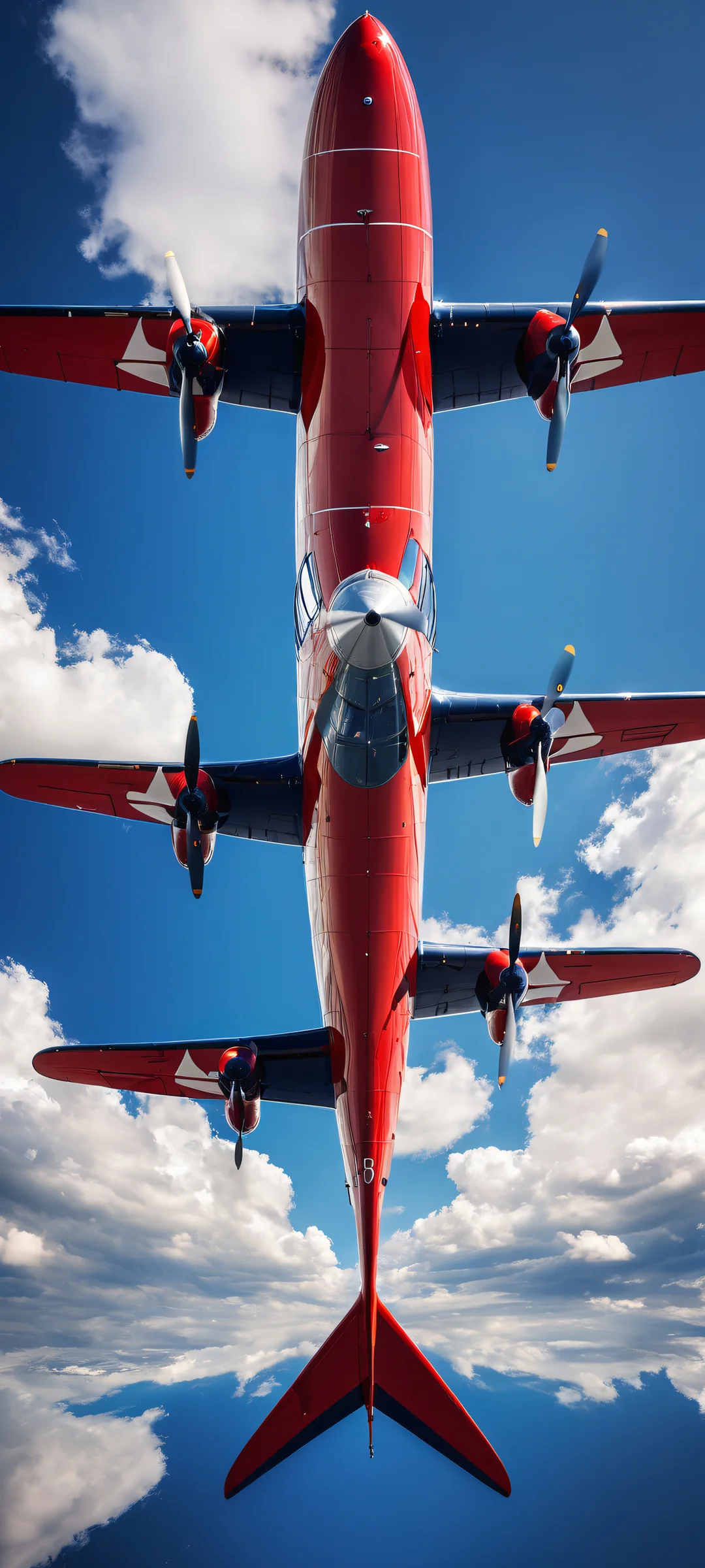 Breathtaking vertical portrait artwork of a vintage single-engine propeller aircraft on a pristine runway, iPhone と Android のホーム画面に完全に最適化.